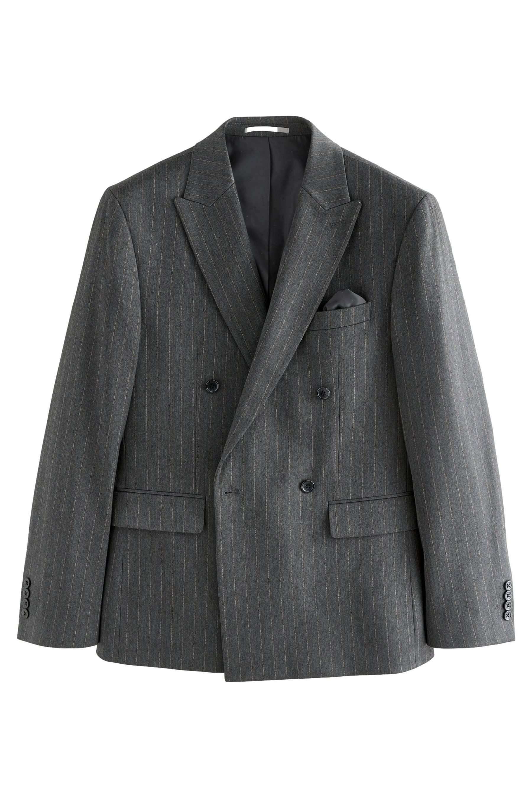 Next Sakko Doppelreihiges Anzugsakko mit Streifen (1-tlg) günstig online kaufen