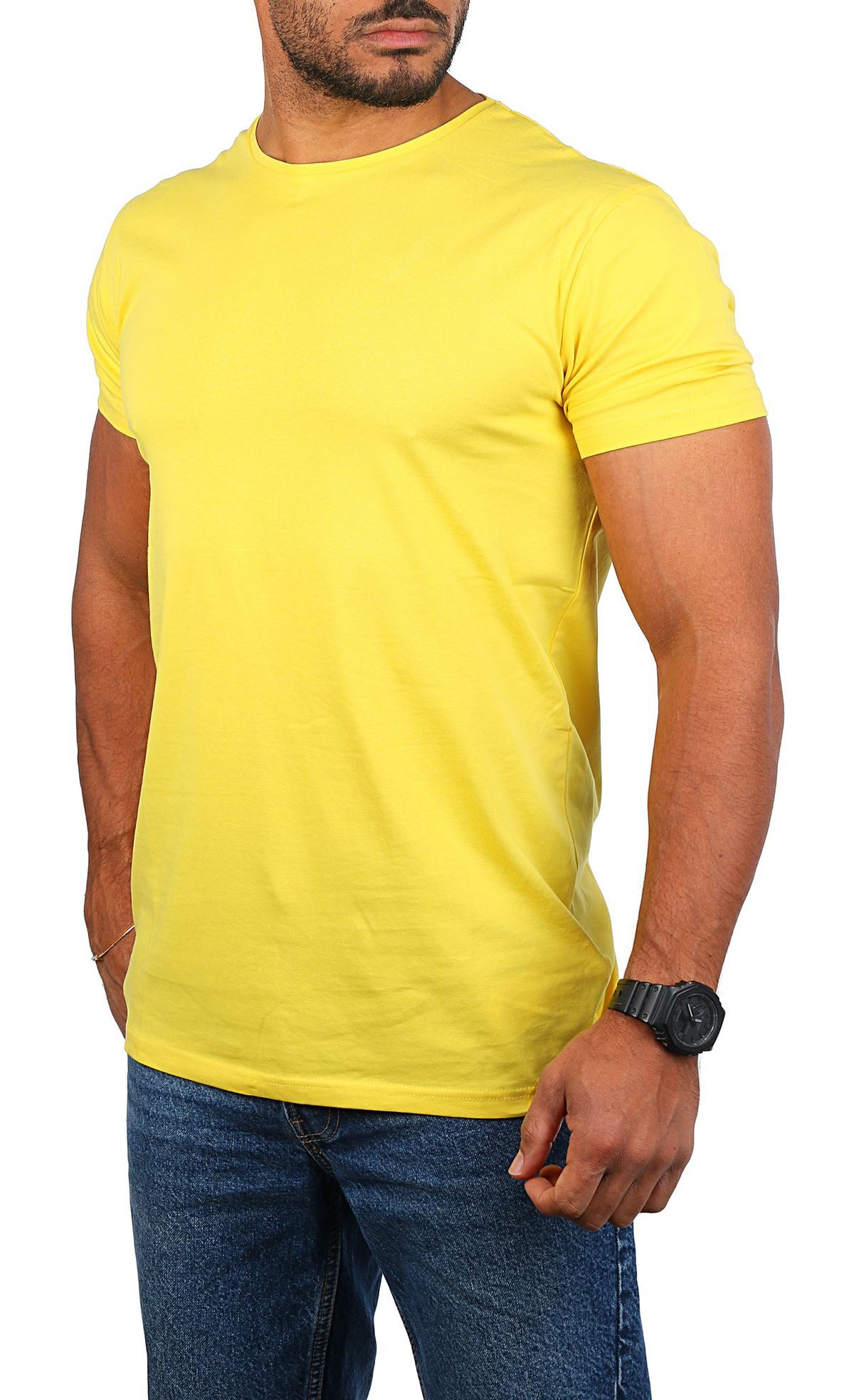 Young & Rich T-Shirt Herren Uni Basic rundhals Ausschnitt Unterziehshirt 17 günstig online kaufen