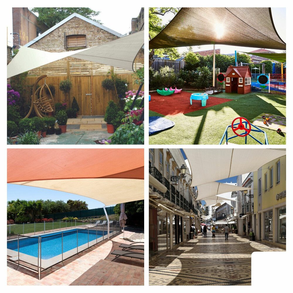 PEREL Sonnensegel Perel Sonnensegel, wasserabweisend, 3.6 x 3.6 m, 160 g/m², Polyester, (1-tlg)