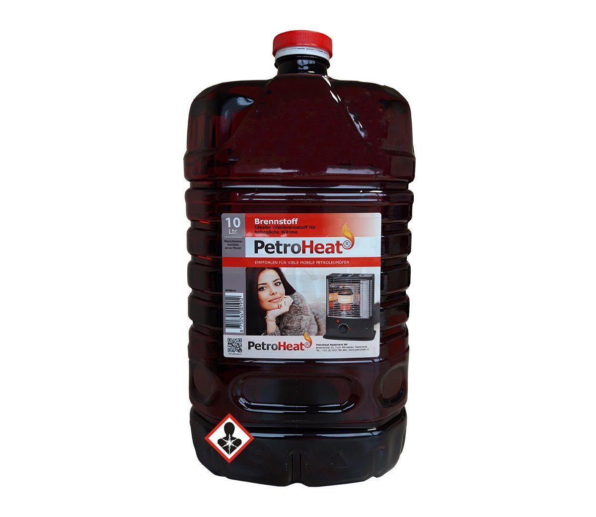 PetroHeat Petroleum 10 Liter Brennstoff geruchsarm für Petroleumofen, für mobile Petroleum-Heizung, Petroleumöfen, geruchsarm