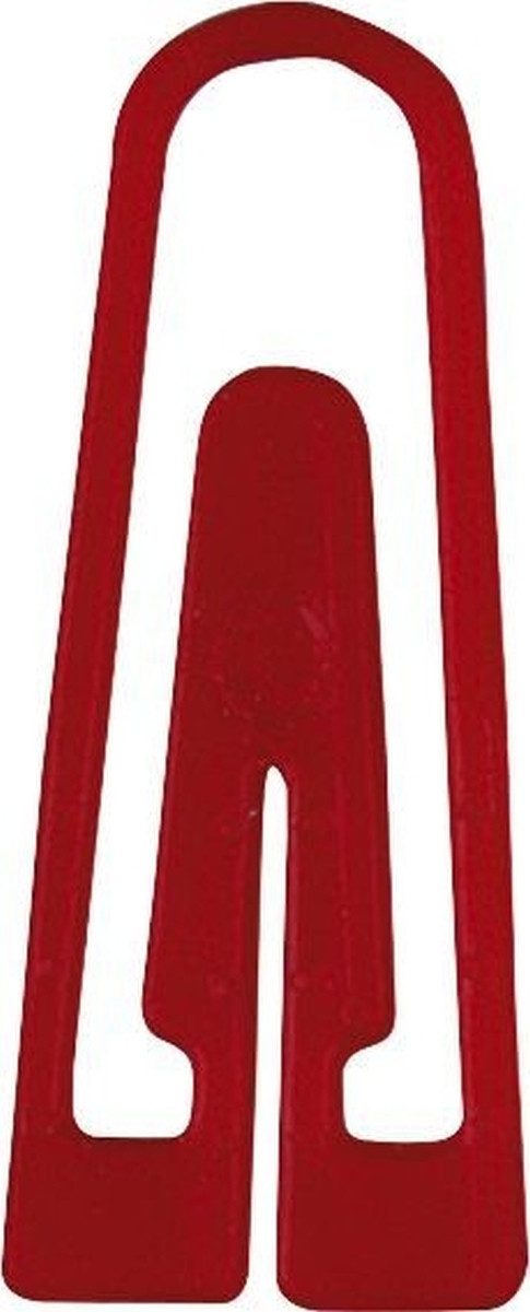 ALCO Büroklammer Briefklammern 26mm Kunststoff dreieckig VE=100 Stück rot