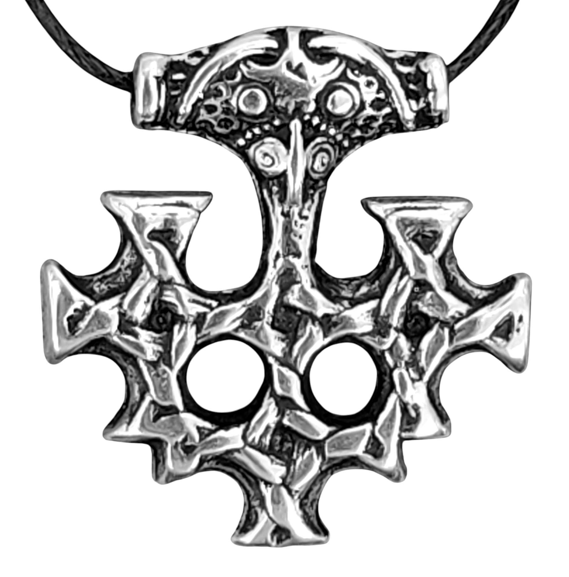 Kettenanhänger Thorshammer Anhänger Silber 925 Band Thorhammer Thor Hammer zierlich