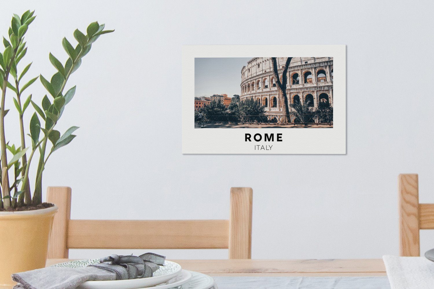 Wandbild Rom St), Wanddeko, Leinwandbild OneMillionCanvasses® Leinwandbilder, cm - 30x20 (1 Italien - Kolosseum, Aufhängefertig,