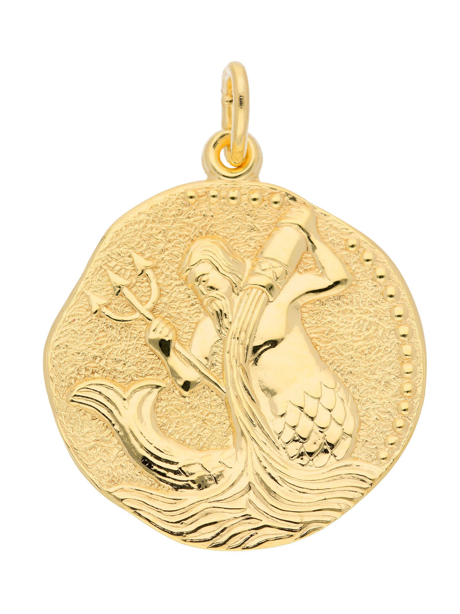 Kettenanhänger 333 Gold Sternzeichen Anhänger Wassermann Ø 18,2 mm