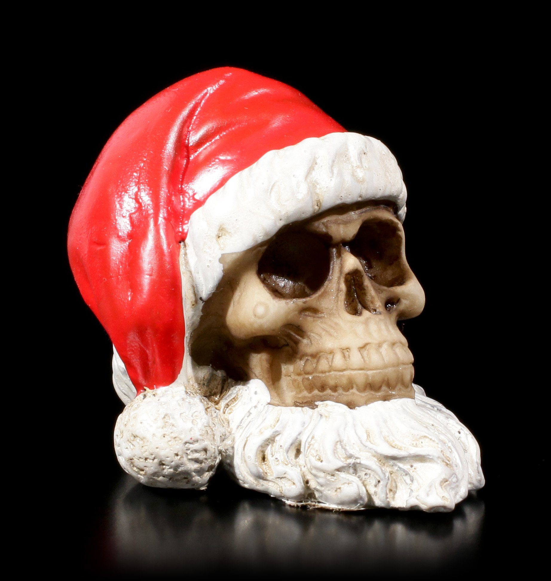 Figuren Shop GmbH Christbaumschmuck Totenkopf - Weihnachtsmann mit Bart - k günstig online kaufen