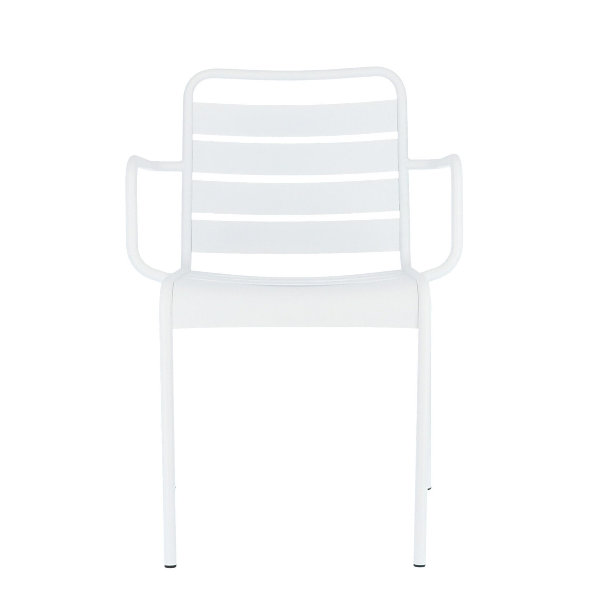 Fiam Stuhl Mya Metal aus Aluminium, Weiß