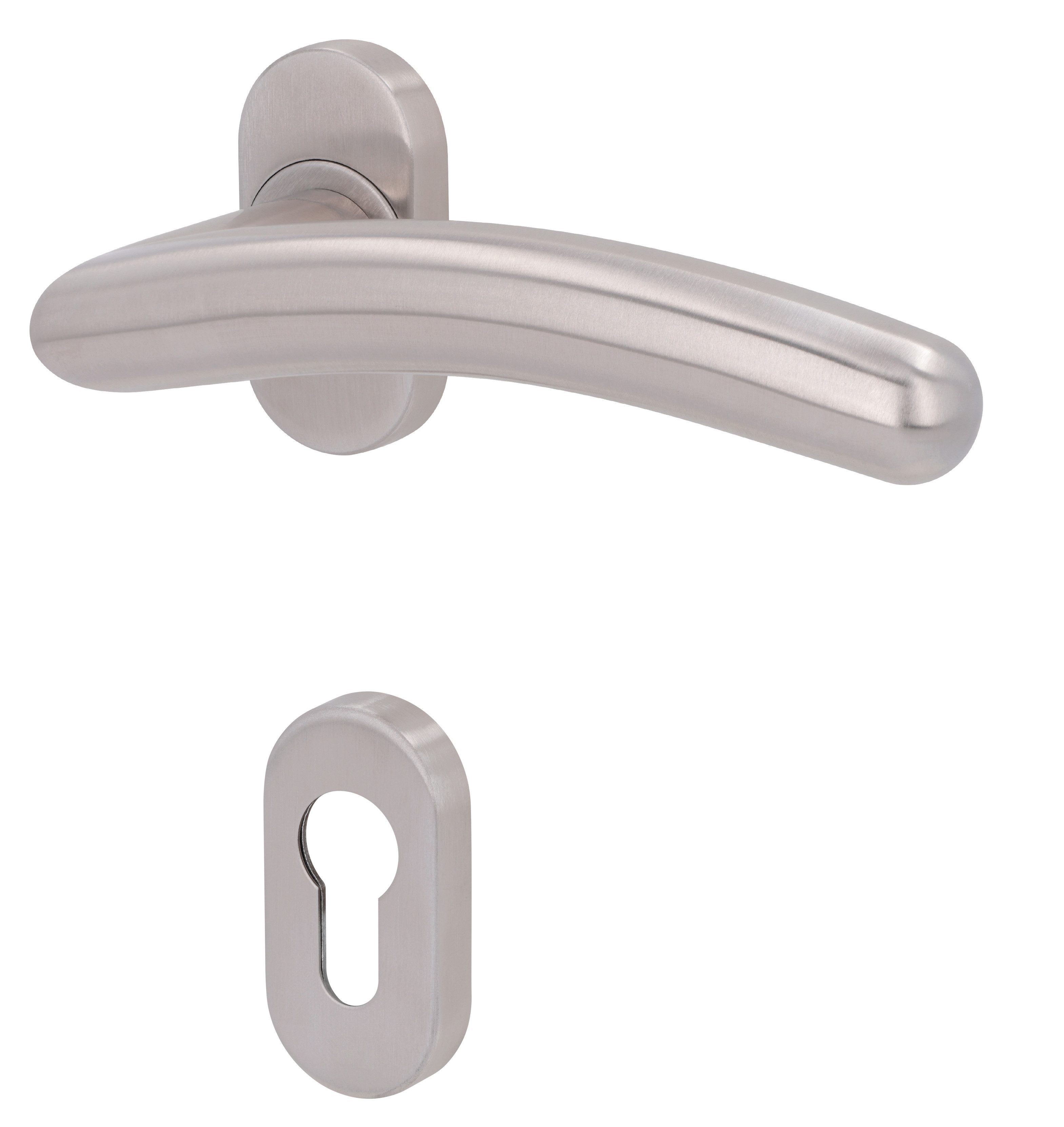 Alpertec Türgriff Schmalrahmenhalbgarnitur Sevilla Türbeschlag, Drücker außen, Halbgarnitur, Edelstahl