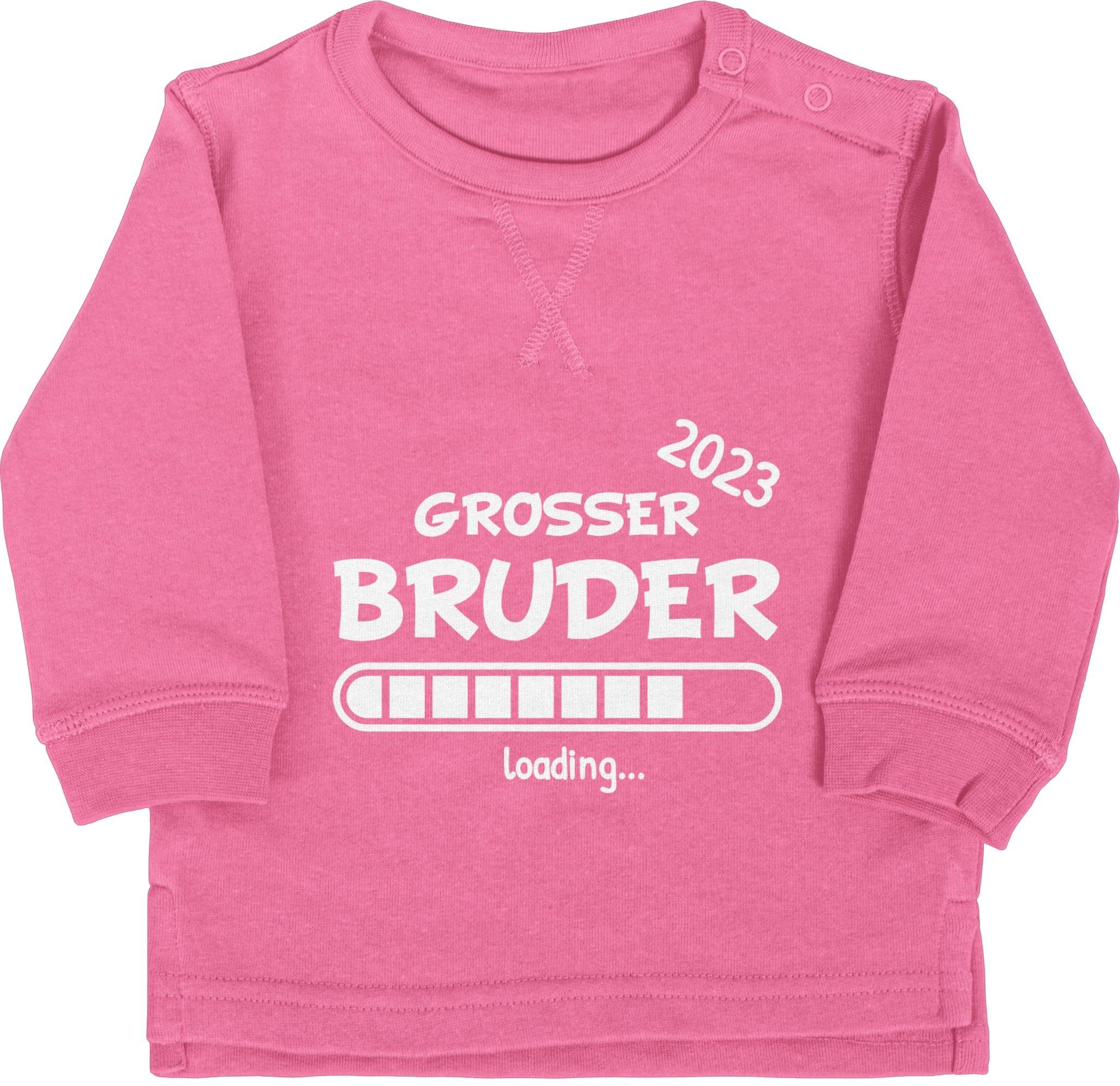 Shirtracer Sweatshirt Großer Bruder loading 2023 Großer Bruder 3 Pink