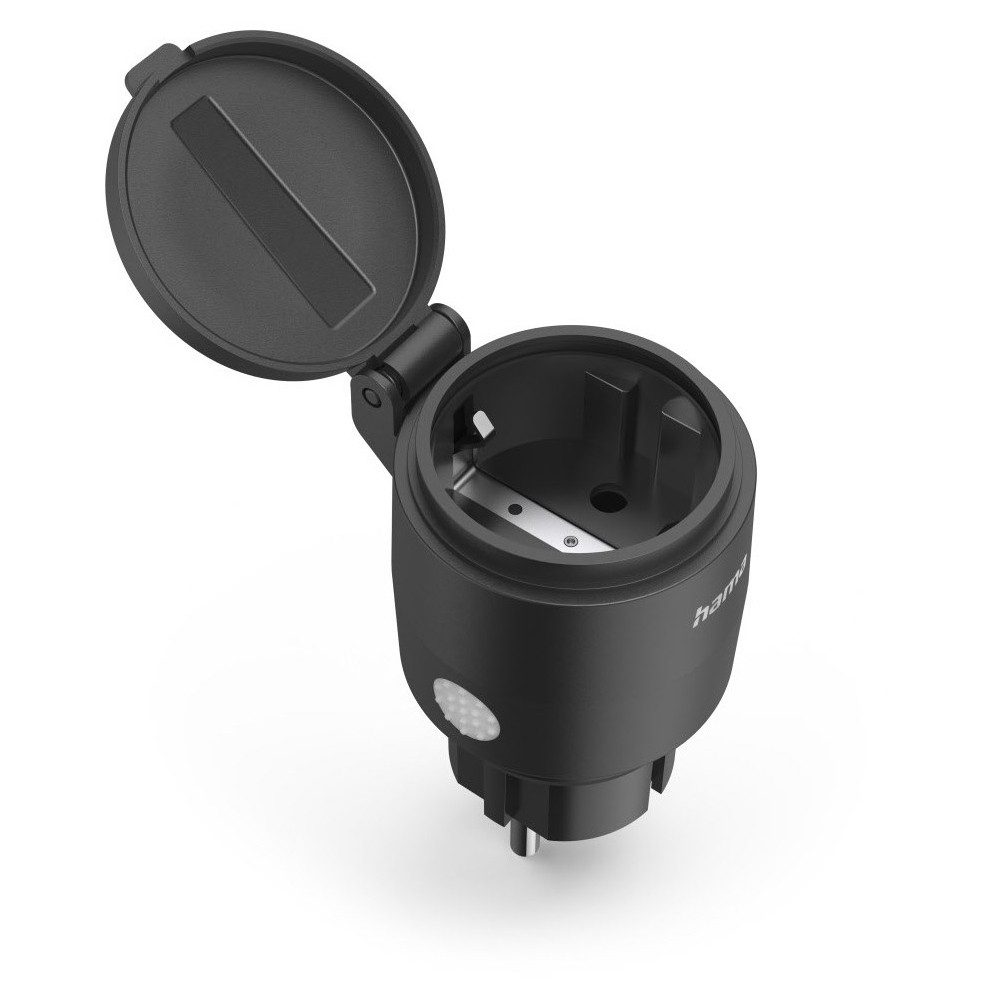 Hama Hama WLAN-Steckdose schwarz für Garten & Balkon. Smart-Home-Steuerelement, Wasserfest und stoßfest
