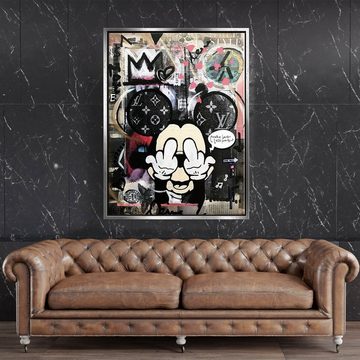 DOTCOMCANVAS® Leinwandbild, Leinwandbild Micky Maus Mickey Mouse Comic collage Pop Art mit premium