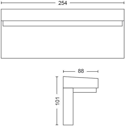 Philips Hue LED Wandleuchte Nyro, Smart Home, LED fest integriert, Farbwechsler, Bridge erforderlich, IP44, Hochvolt-System, LED integriert