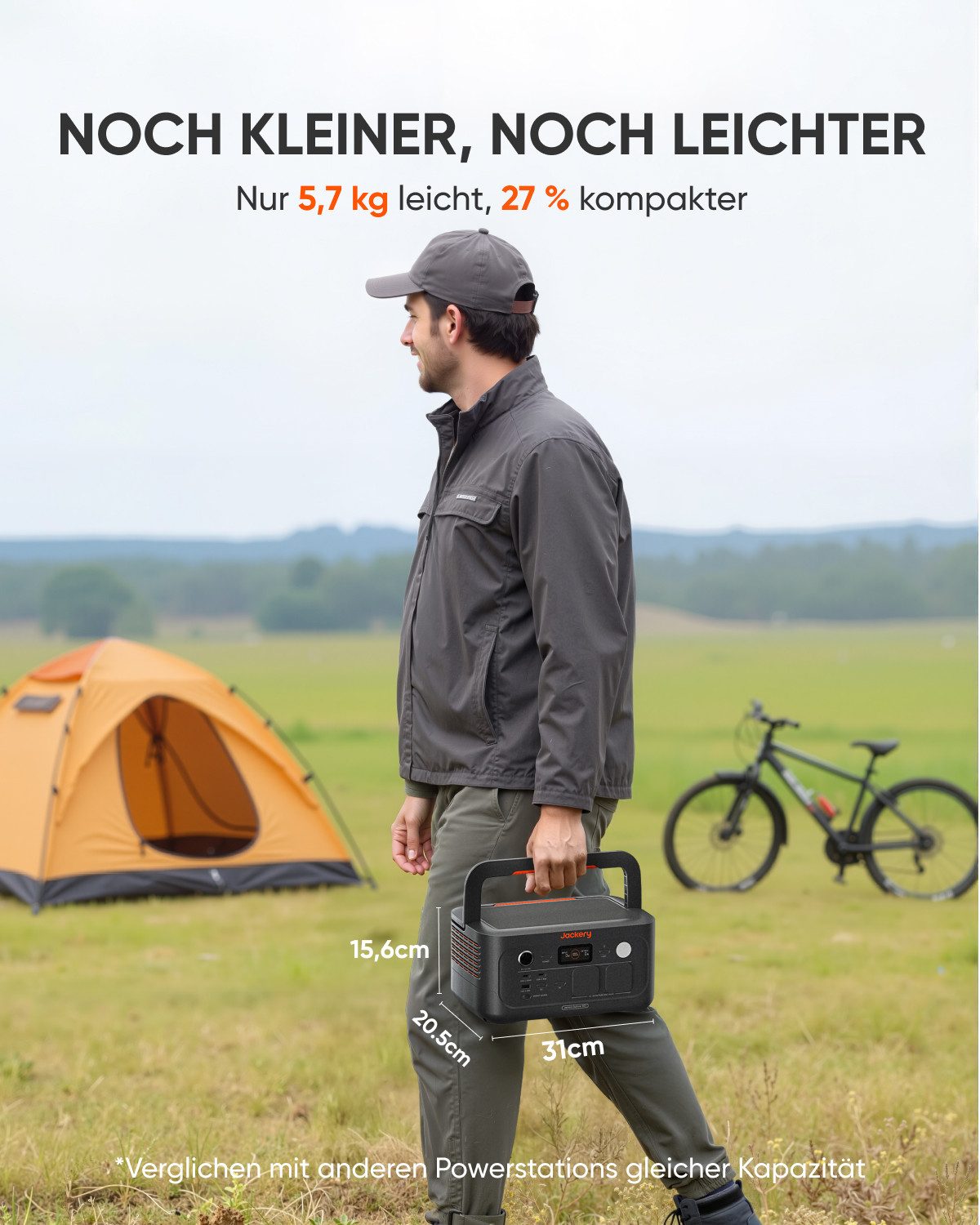 Jackery Stromerzeuger 500 v2 mit 100W Solarpanel, Solargenerator 512Wh tragbare Powerstation, 1 in kW, 500 W(Max 1000W) LiFePO4 Akku für Camping & Notfall, Schnellladung