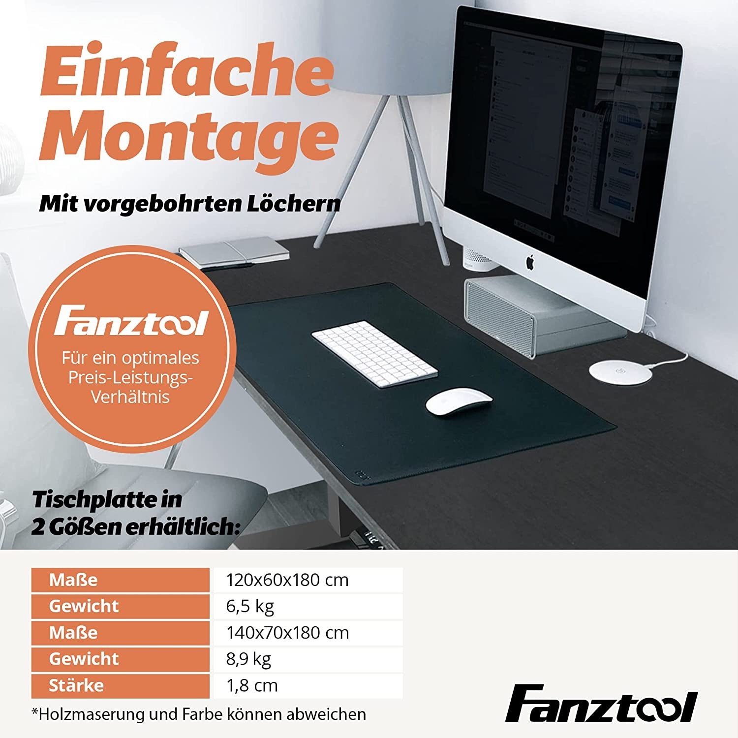FANZTOOL Tischplatte Fanztool Tischplatte Schwarz