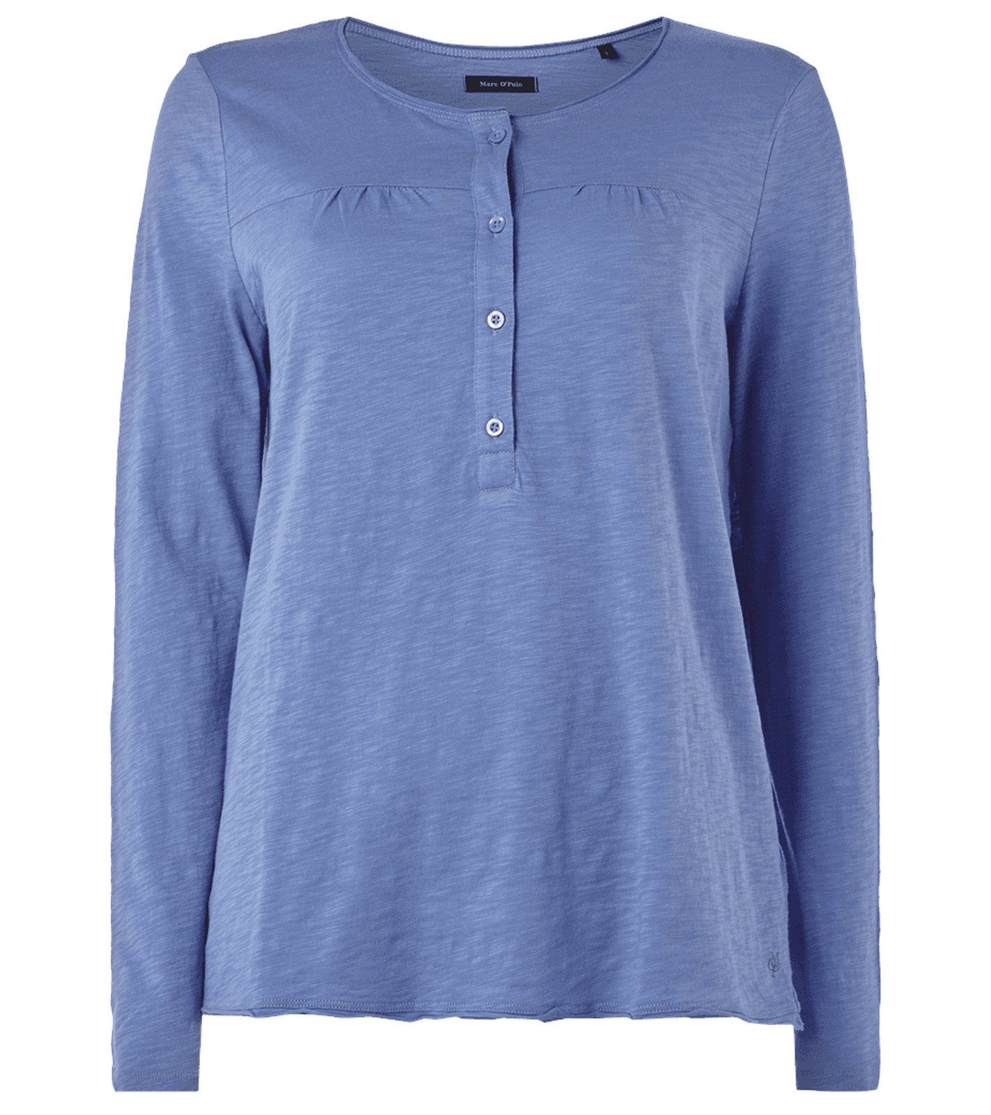Marc O'Polo Langarmshirt »Marc O´Polo Langarm-Shirt weiches Damen Rundhals- Shirt Freizeit-Shirt Hellblau« online kaufen | OTTO