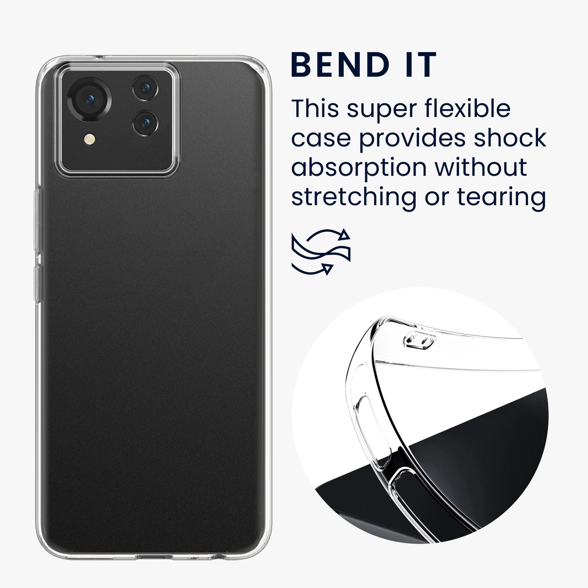kwmobile Handyhülle Hülle für ASUS Zenfone 11 Ultra, Silikon Handyhülle transparent - Handy Case gummiert