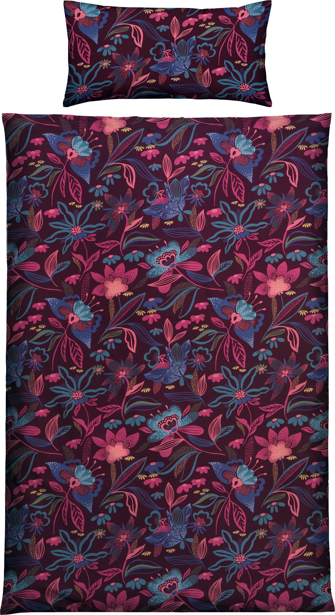 REDBEST Bettwäsche Bettwäsche, Mako-Satin, Satin Blumen günstig online kaufen