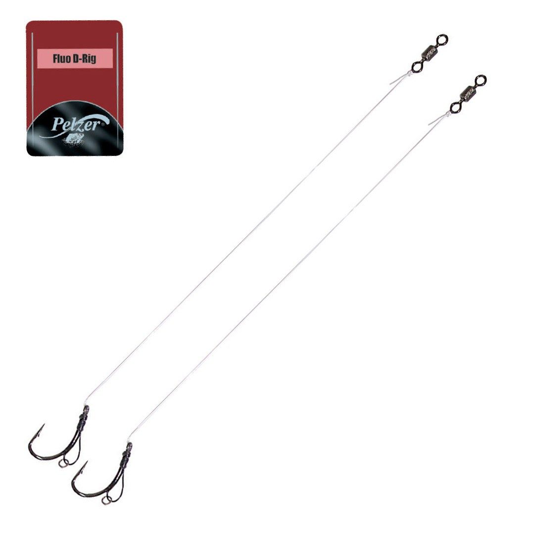 Karpfenhaken Pelzer Fluo D-Rig Karpfenrigs (2 Stück)