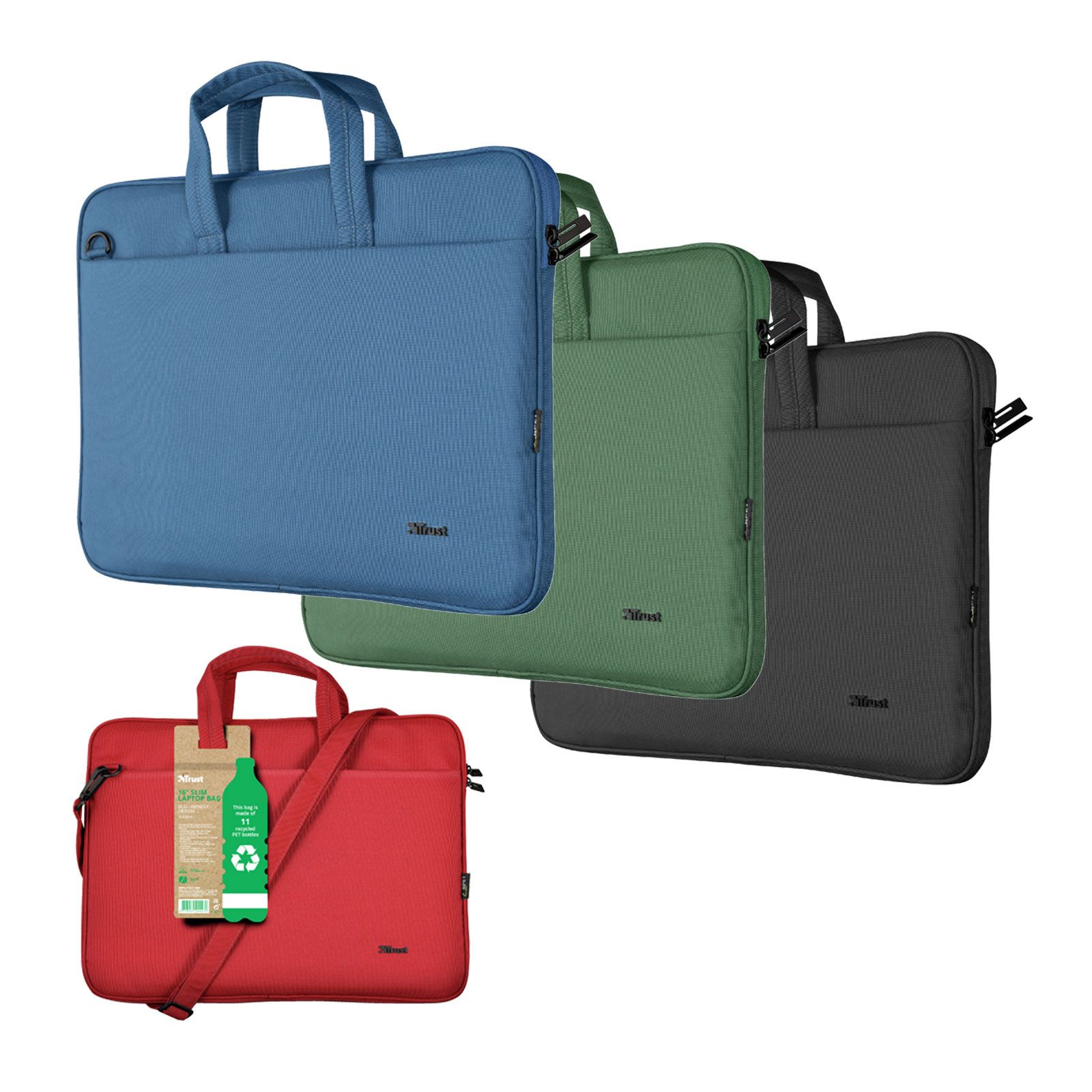 Trust Tragetasche Bologna Slim, Laptop Bag 16 Zoll Eco