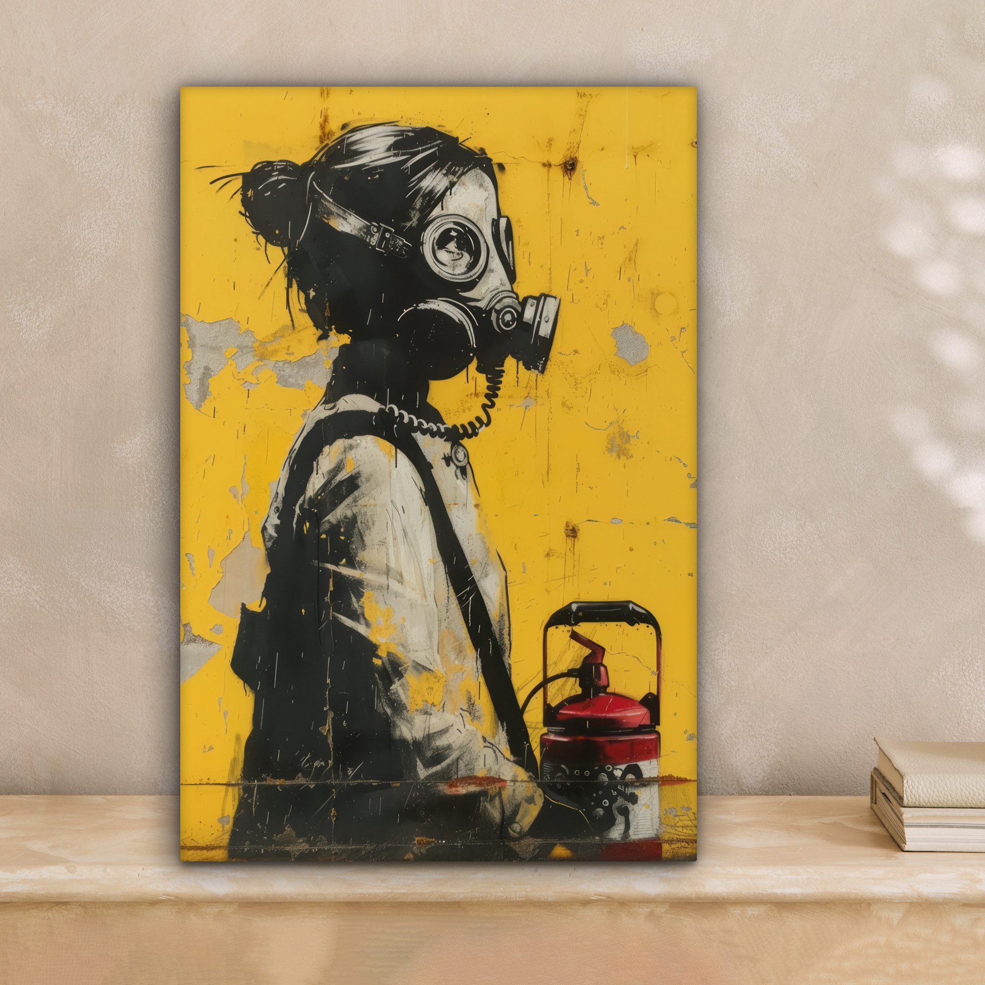 OneMillionCanvasses® Leinwandbild Straßenkunst - Mädchen - günstig online kaufen