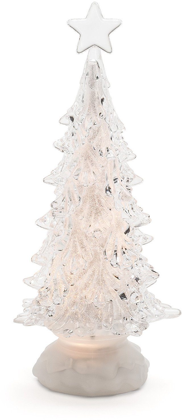 KONSTSMIDE LED Baum Acryl, Weihnachtsdeko, LED fest integriert, Warmweiß, rotierend, Höhe ca. 30 cm