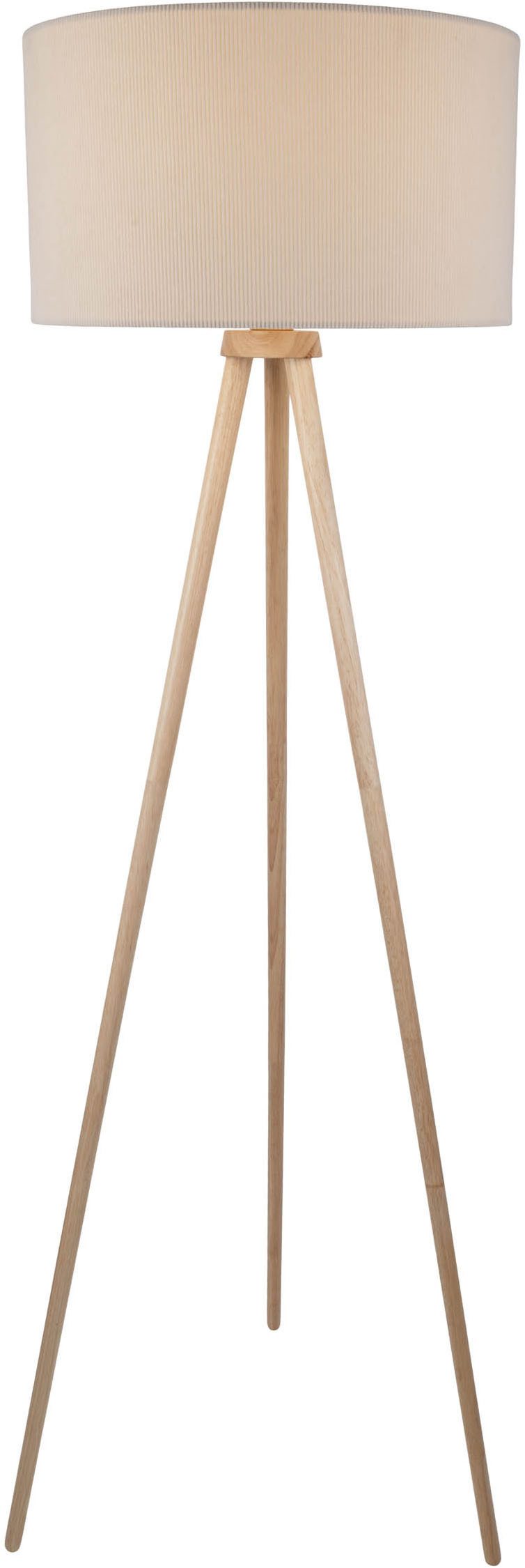 OTTO home Stehlampe Torell - Dreibein Stehleuchte, ohne Leuchtmittel, Textil, Dreibein Holz, E27, Kabel 300cm, Leinen o. Cord, Textilschirm. Reduzierter Preis € 89,99. Unverbindliche Preisempfehlung € 159,95