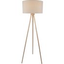 OTTO home Stehlampe Torell - Dreibein Stehleuchte, Textil, Dreibein Holz, exkl. LM E27, Leinen oder Cord, Textilschirm
