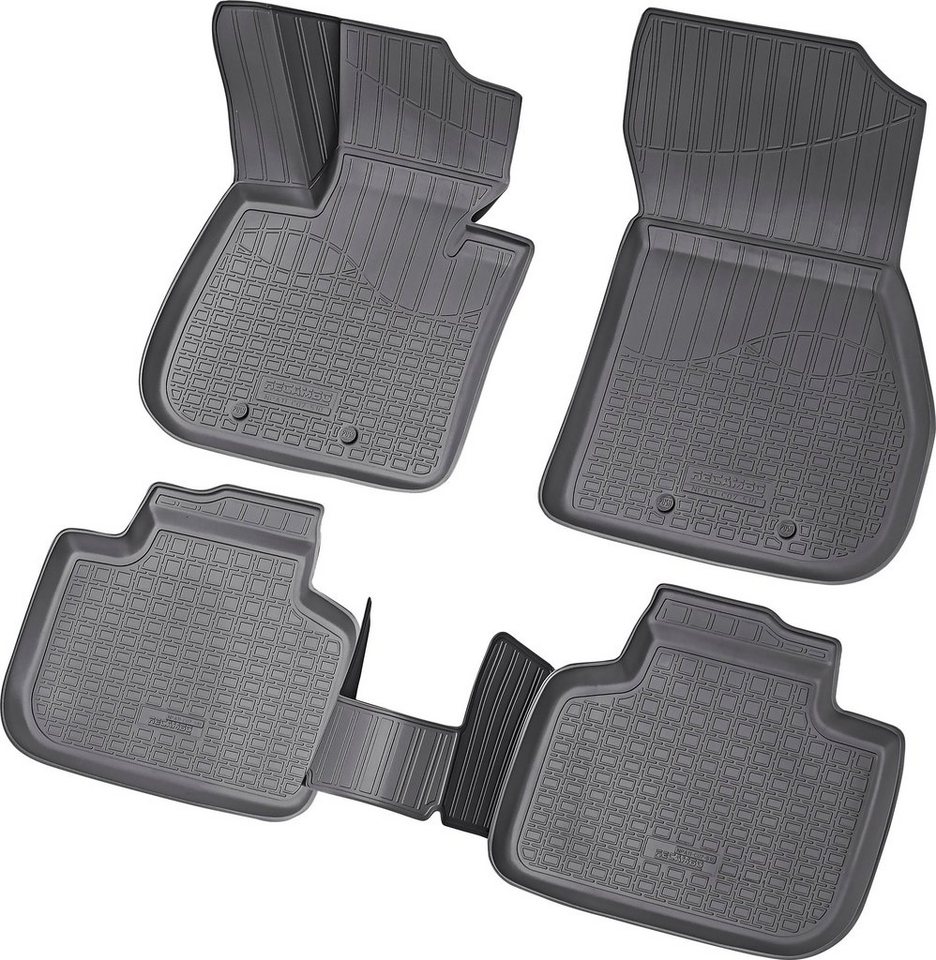 RECAMBO Passform-Fußmatten CustomComforts (4 St), für BMW X1, F48 ab 2015,  perfekte Passform, Pflegeleicht, strapazierfähig, reißfest und  geruchsneutral