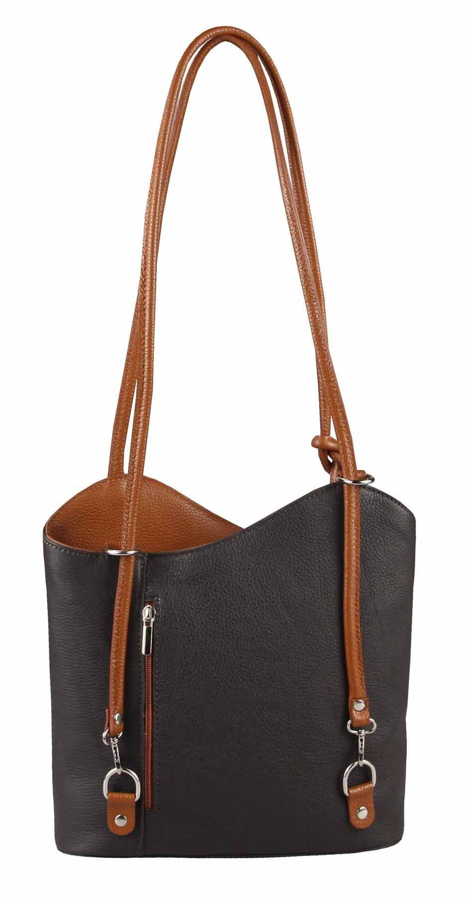 ITALYSHOP24 Rucksack Made in Italy Damen Leder Tasche BackPack Schultertasc günstig online kaufen