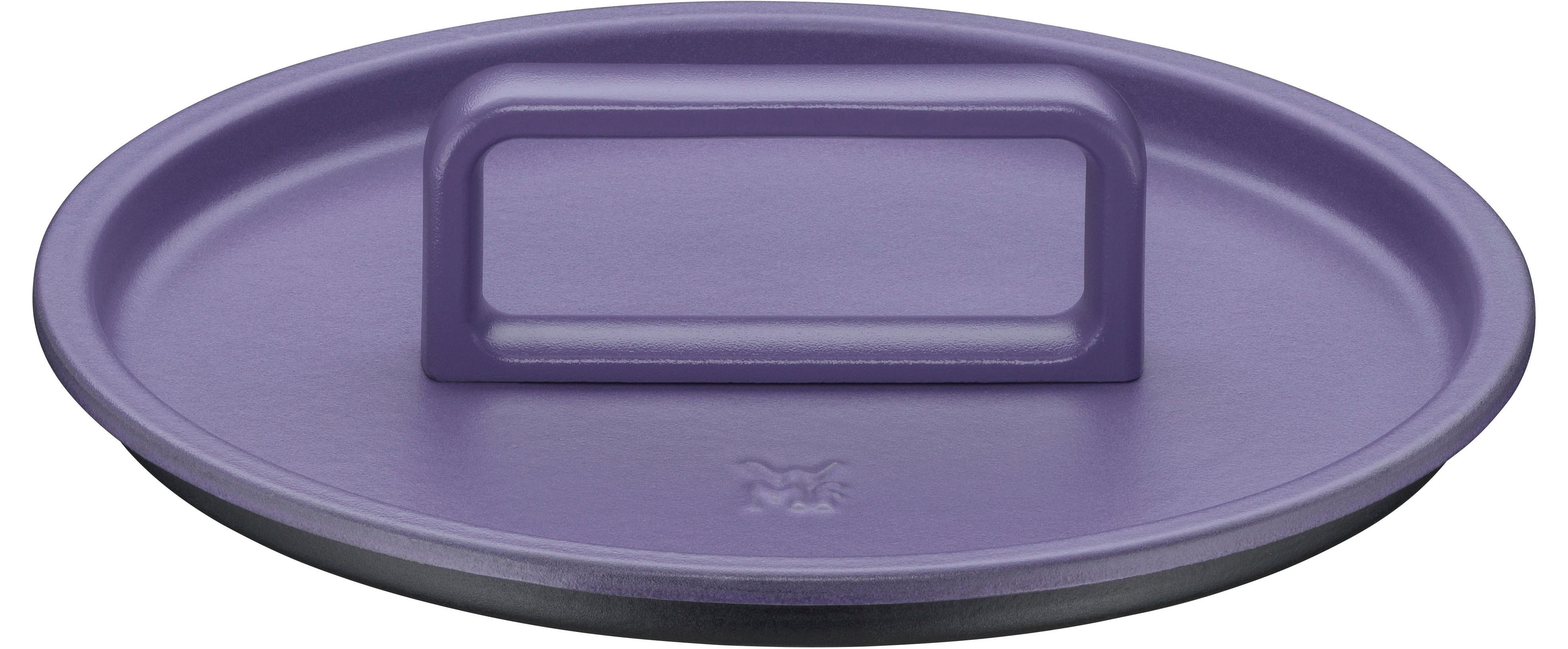 WMF Bräter Flavour, Gusseisen Bräter Induktion, Schmortopf emailliert, Gusseisen, Gusseisen-Kochgeschirr, Deckel mit Kondensationsnoppen