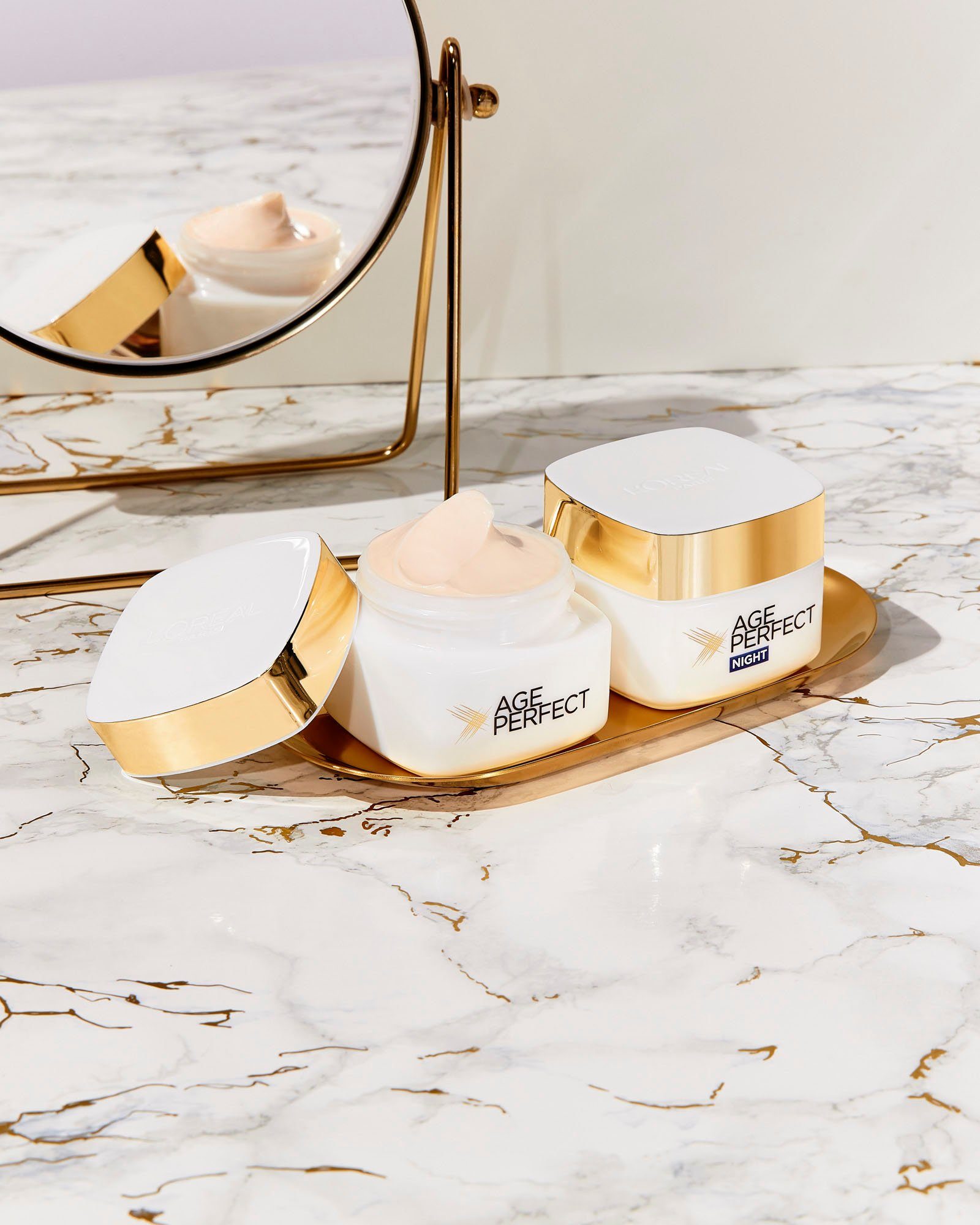 L'ORÉAL PARIS Gesichtspflege-Set Age Perfect Pro-Kollagen Tag & Nacht, 2-tlg., stärkt die Haut, wirkt Hautabsackung entgegen, mehr Straffheit