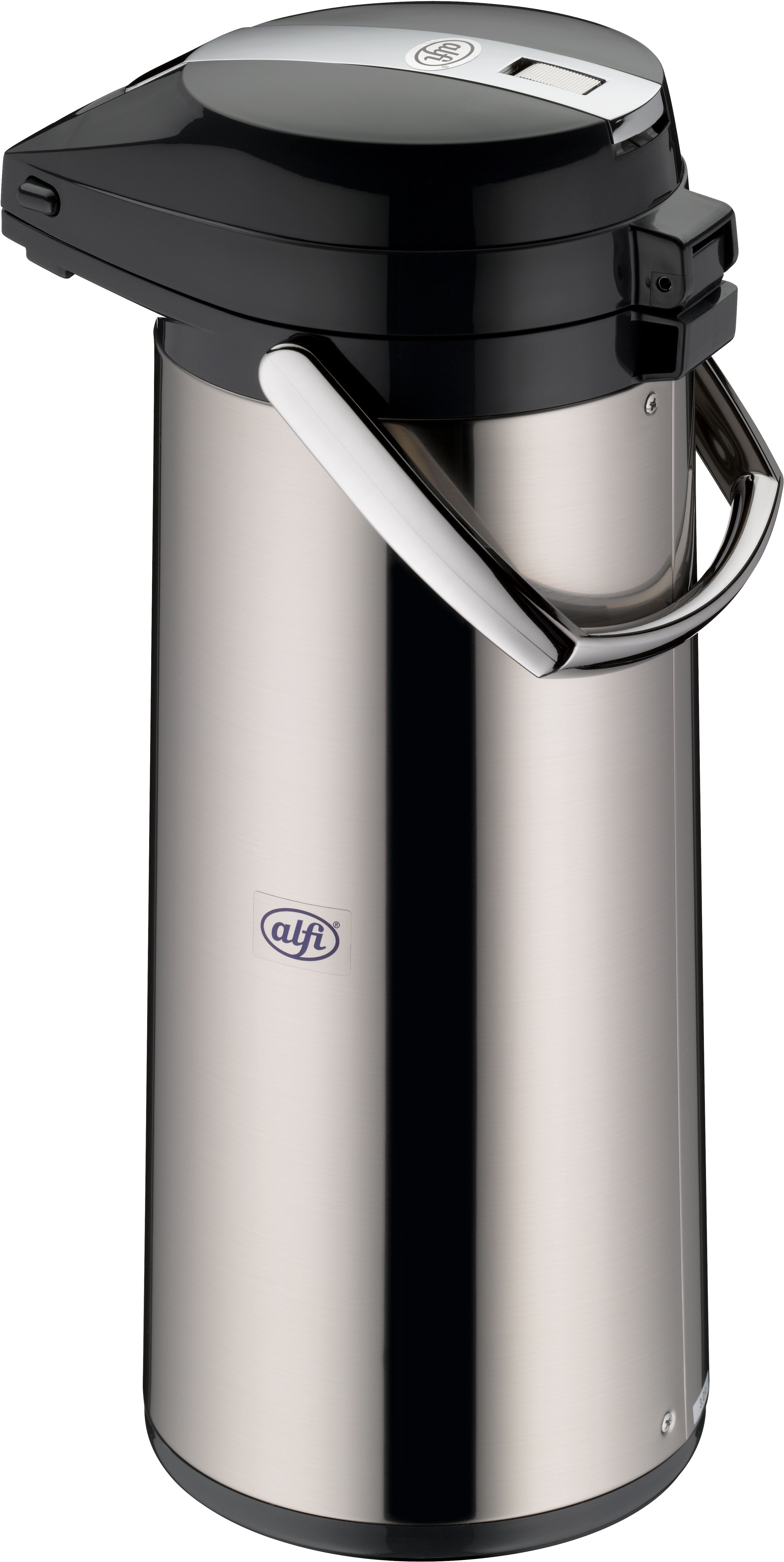 Alfi Pump-Isolierkanne, 3 l, Edelstahl, mit Glaseinsatz