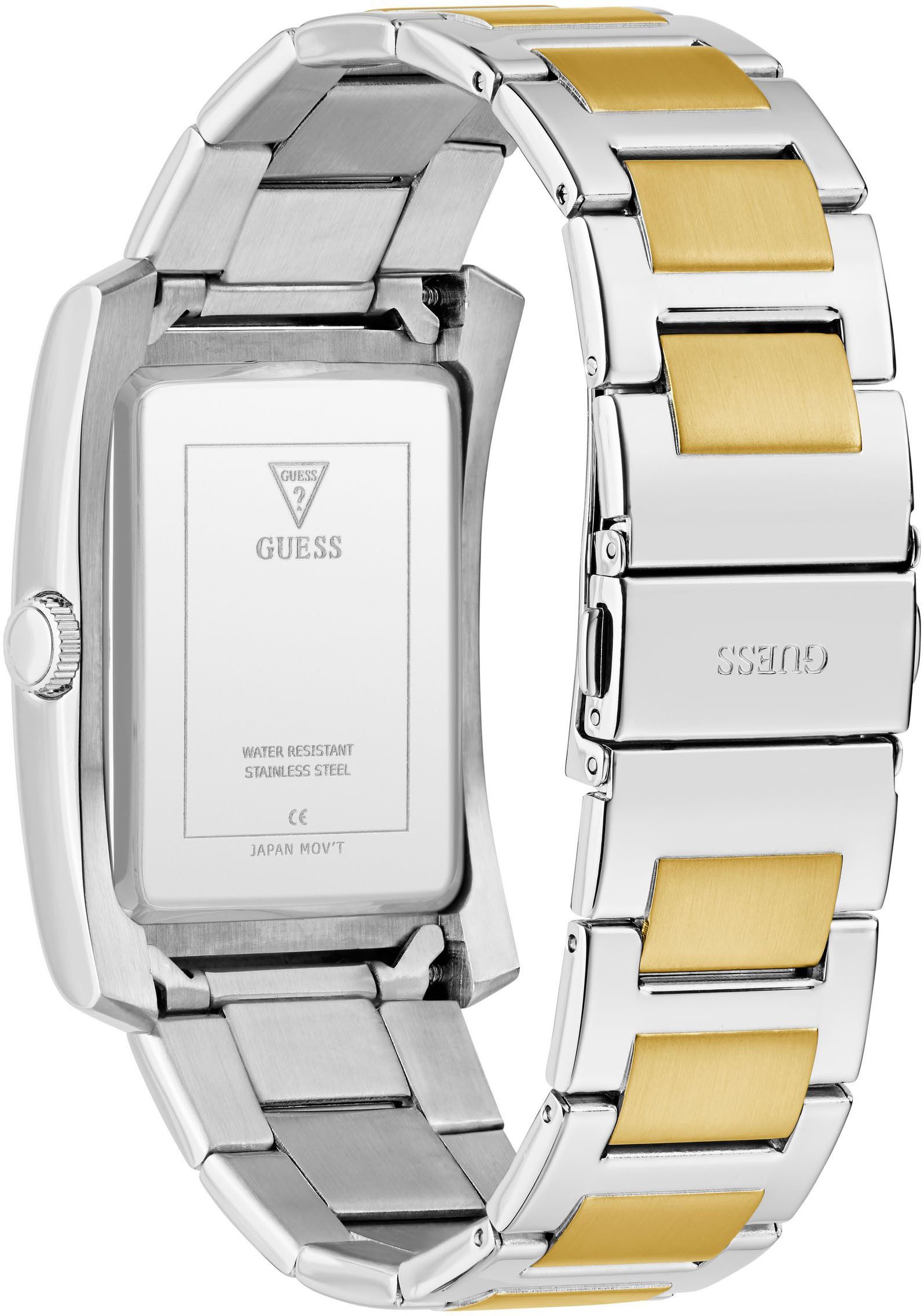Guess Quarzuhr CLYDE GW0896G3, Armbanduhr, Herrenuhr, Edelstahlarmband