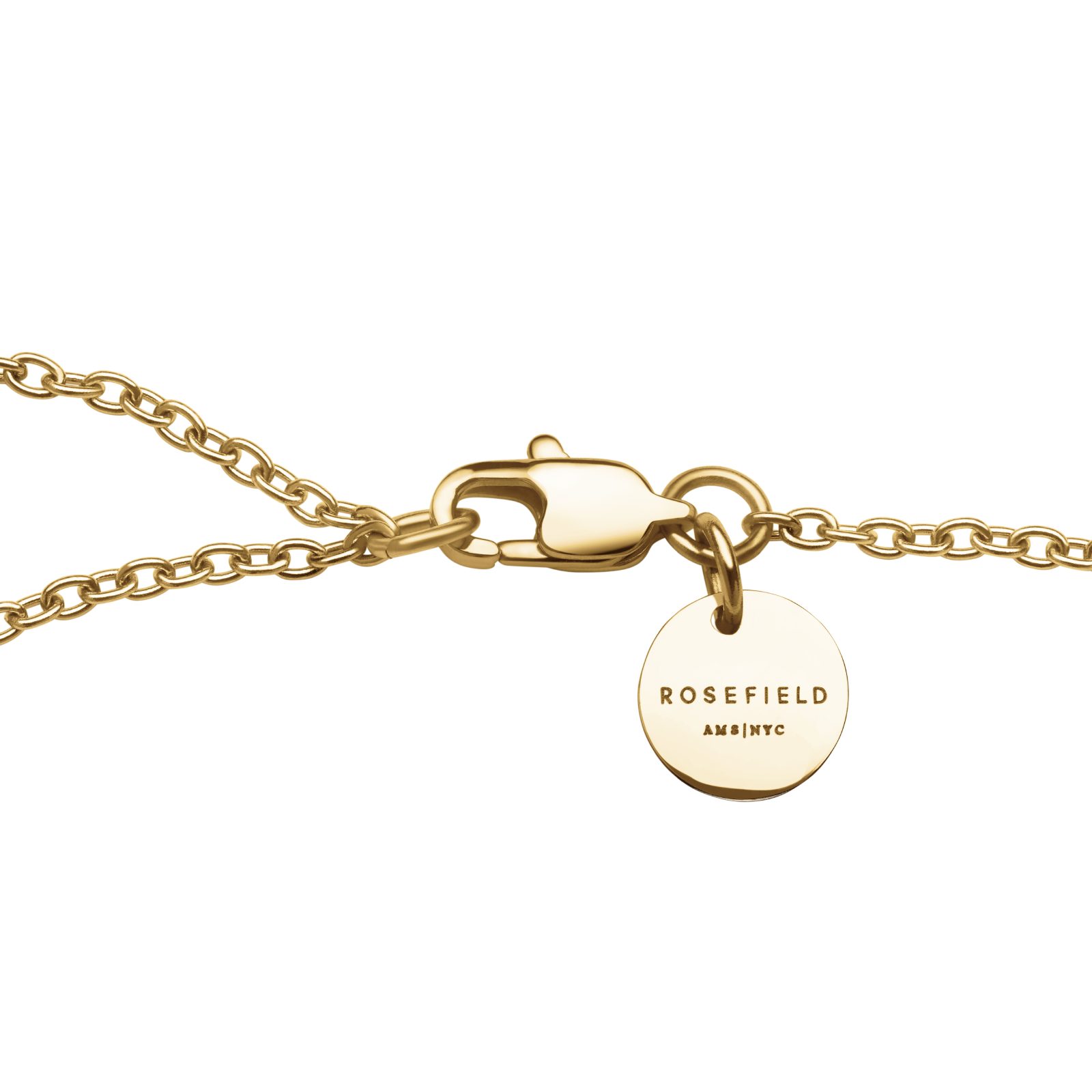 ROSEFIELD Edelstahlkette ROSEFIELD Emerald Duo Necklace Smaragd-Duo-Halskette Goldfarben
