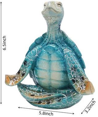 HYTIREBY Tierfigur Meeresschildkröten-Meditations-Yoga-Dekoration (1 St), Zen-Yoga-Harz-Meeresschildkröten-Statue