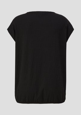 s.Oliver Shirttop Jersey-Shirt mit überschnittenen Schultern und elastischem Saum