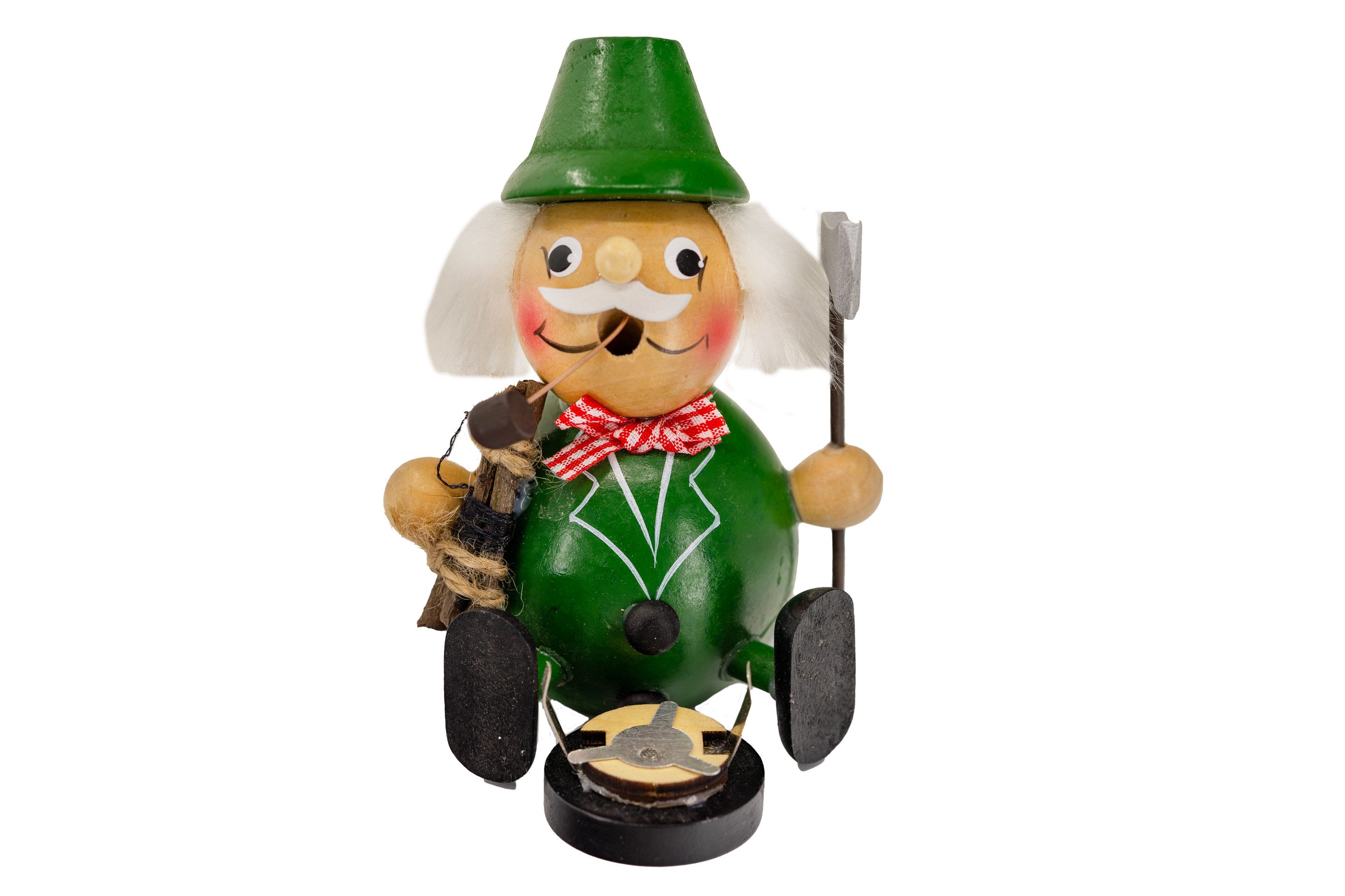 Kaladia Фигурка курильщик Kugelräucherfiguren aus Holz - Holzfäller - Räucherkerzen Размер M, handbemalte Dekoration in niedlichem Stil - für jeden Raum