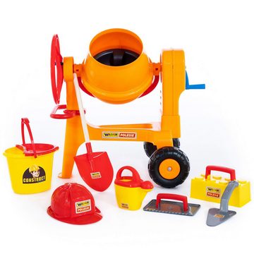 Sarcia.eu Spielzeug-Betonmischer Betonmischer + Steinmetz-Set/Bauzubehör für Kinder