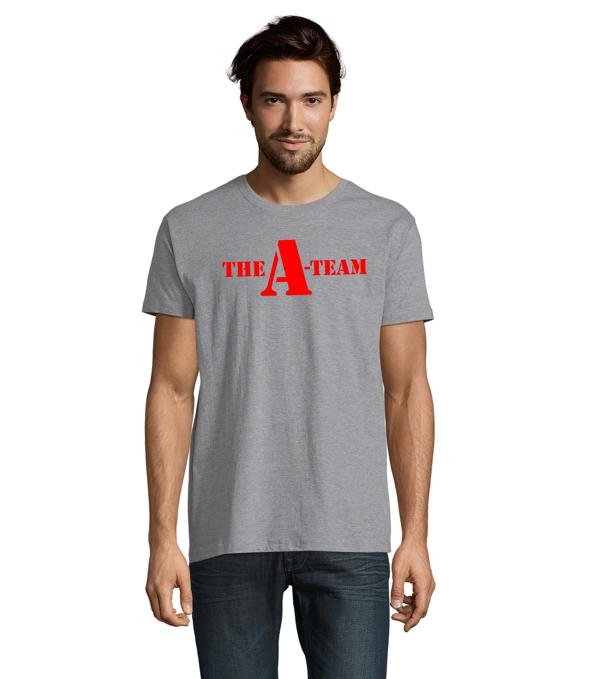 Grau Print Hannibal Van Herren Team T-Shirt & Serie Blondie A Murdock Bus Brownie Logo