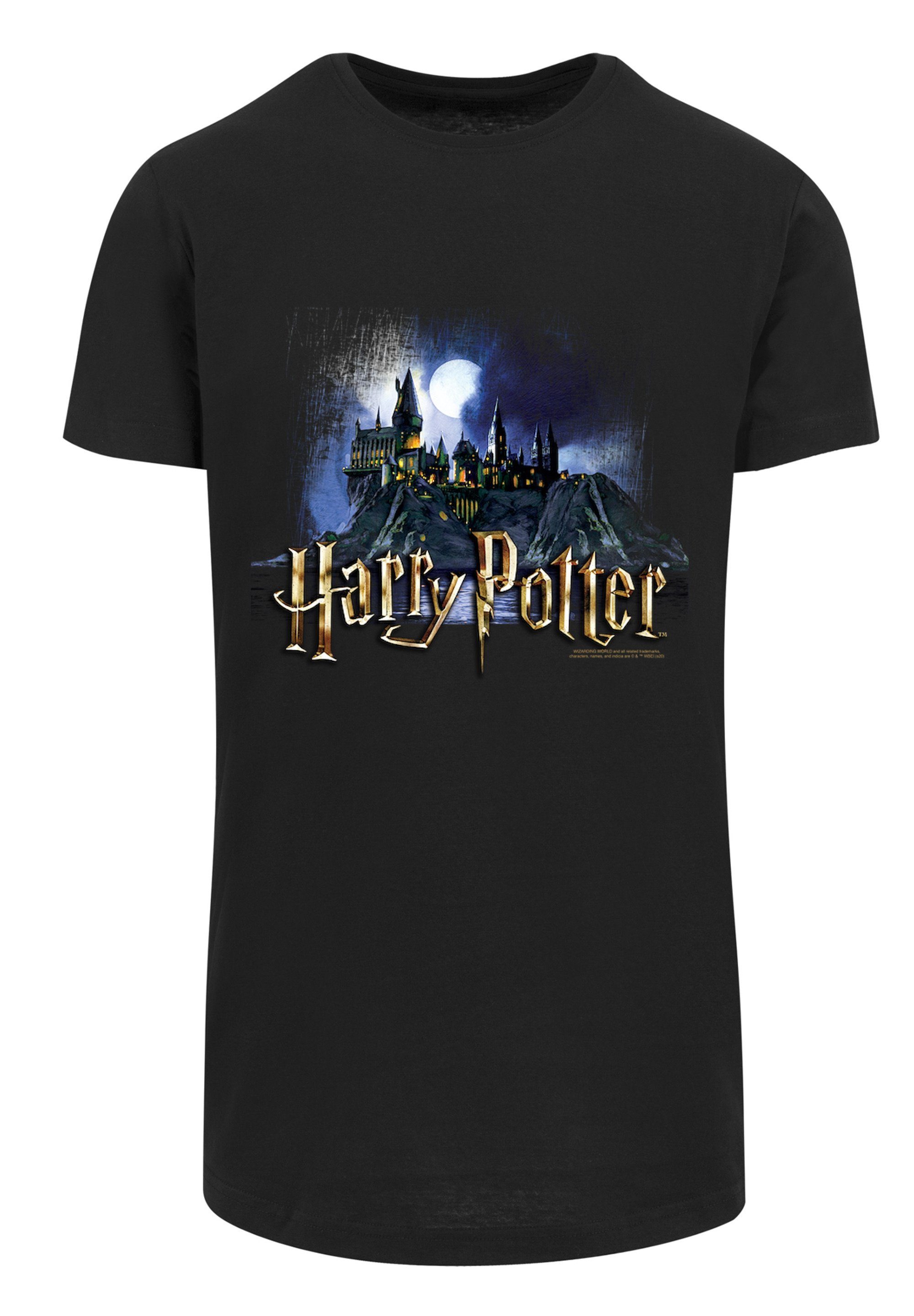 Herren Shirts F4NT4STIC T-Shirt Long Cut T-Shirt Harry Potter Hogwarts Castle Schule für Hexerei und Zauberei