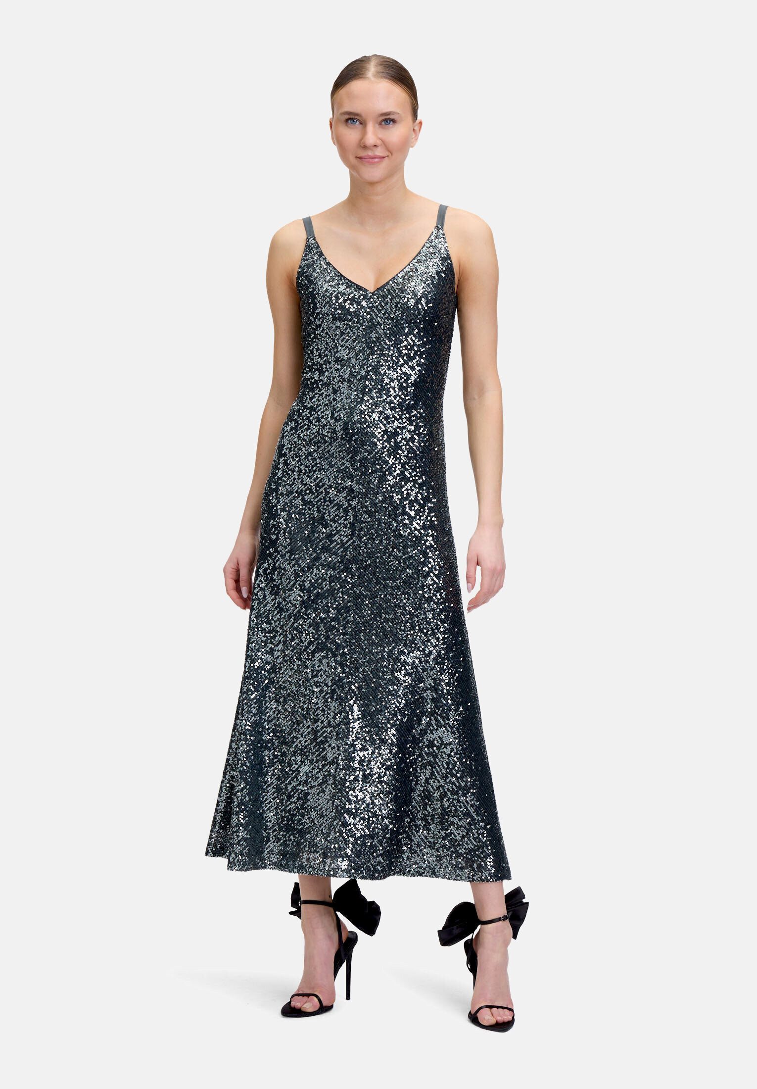 Vera Mont Abendkleid Damen mit Pailletten Glitzer