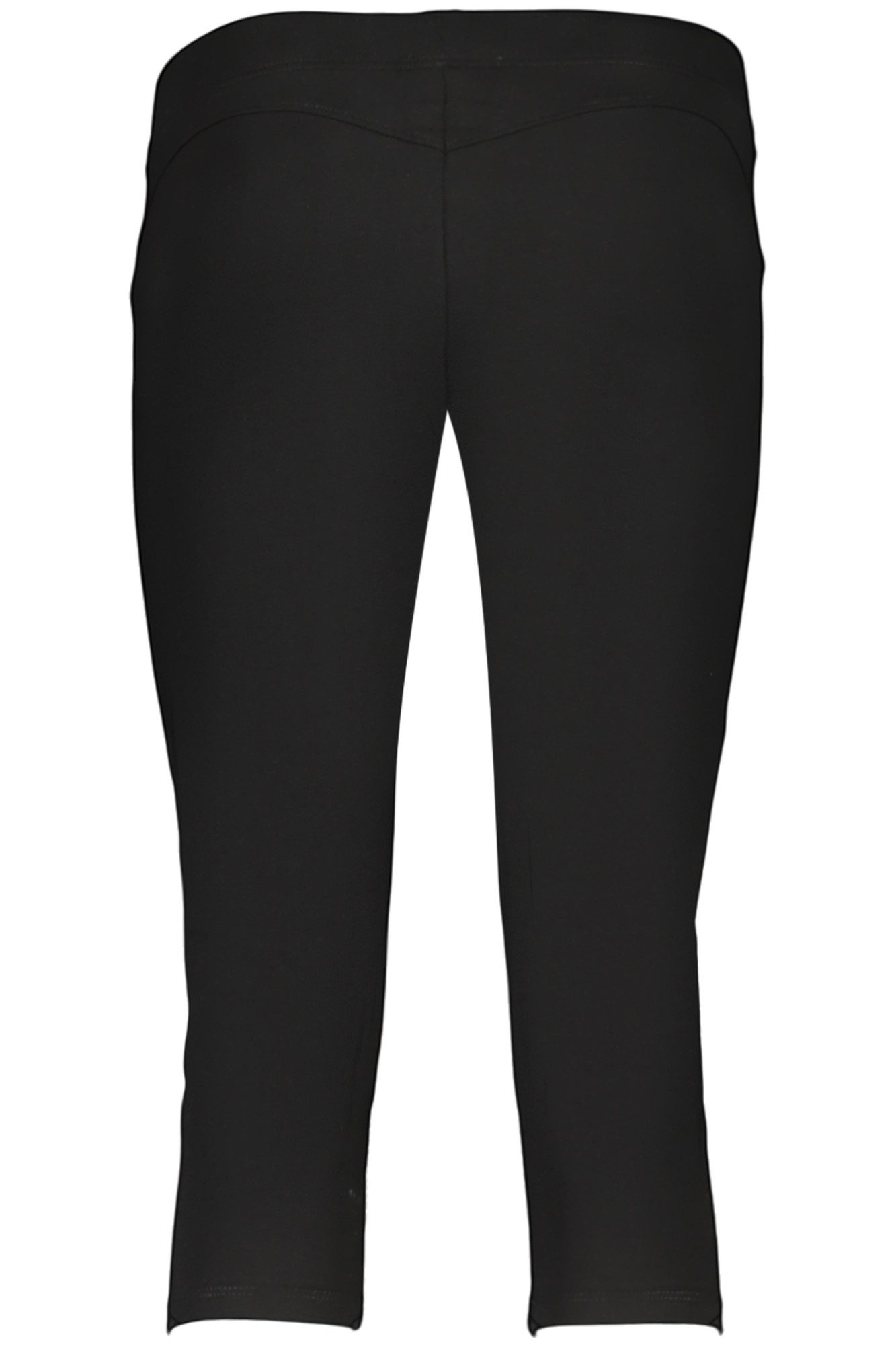 Freddy 5-Pocket-Hose Kurze schwarze Leggings für Damen mit elastischem Bund und Applikatio