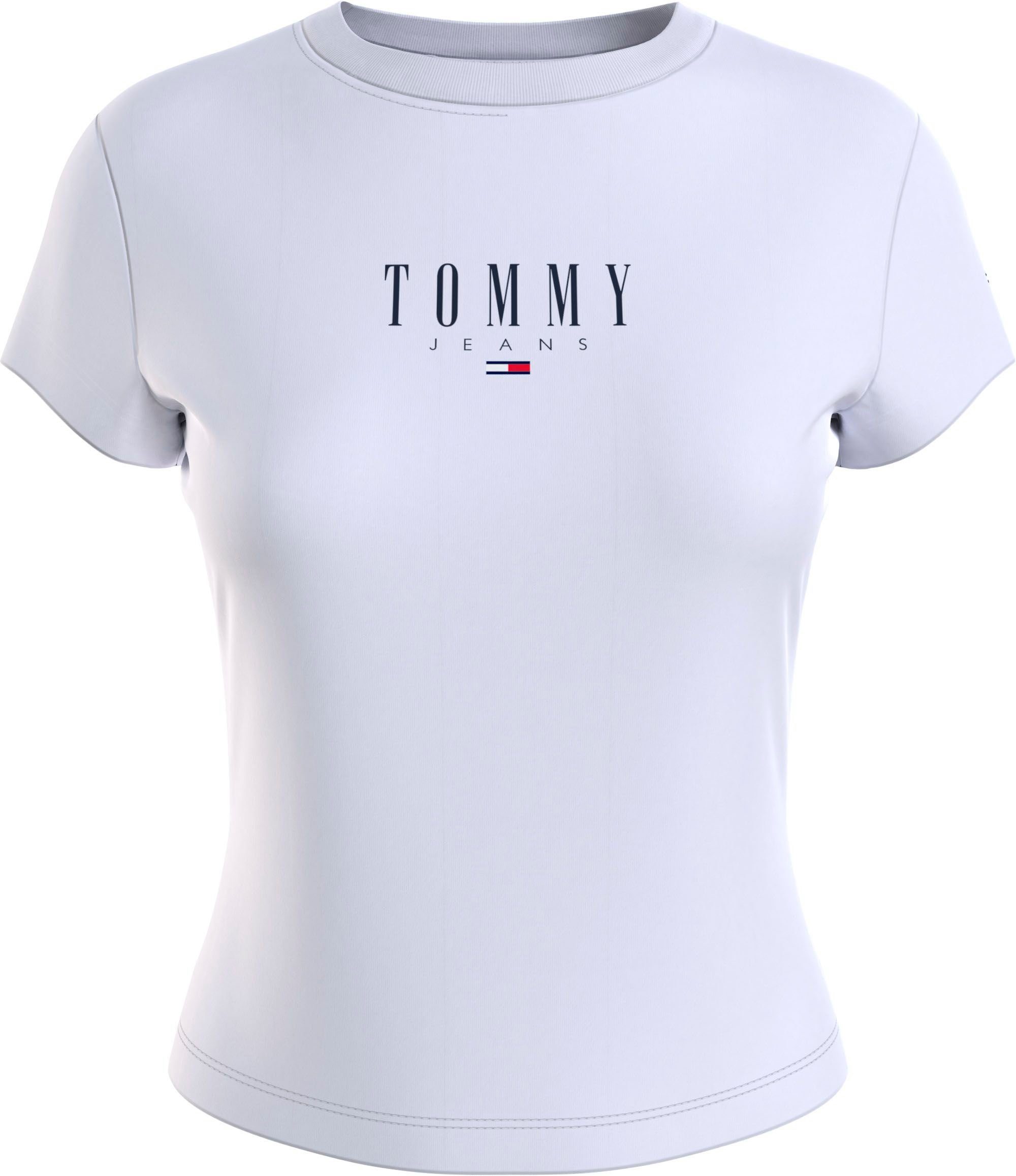 Auffüllen [sofortige Lieferung] Tommy Jeans T-Shirt TJW BBY Logostickerei 2 ESSENTIAL LOGO White mit Logodruck und