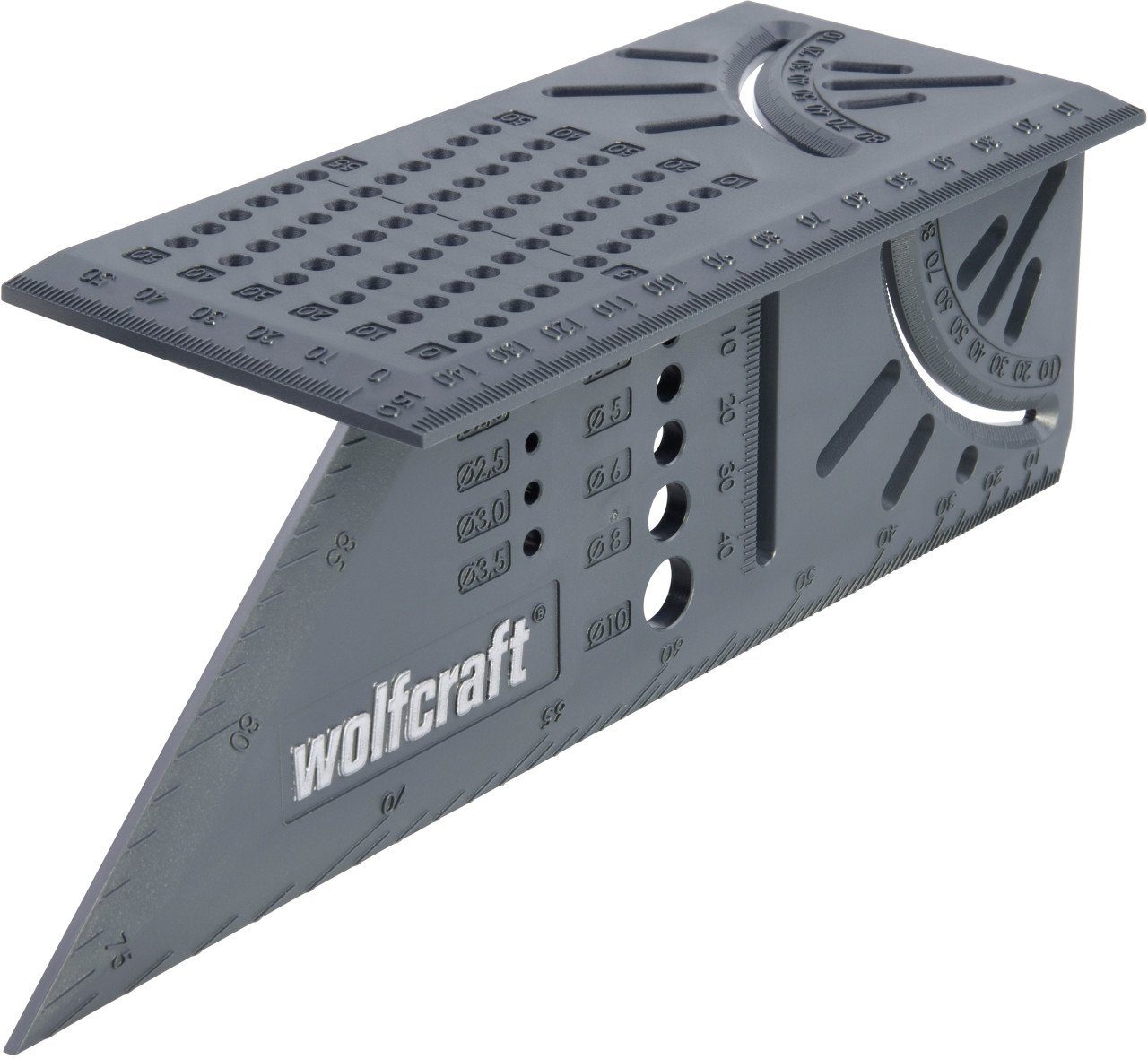 Wolfcraft 3D-Gehrungswinkel als Wolfcraft 90° 45° Messschieber und