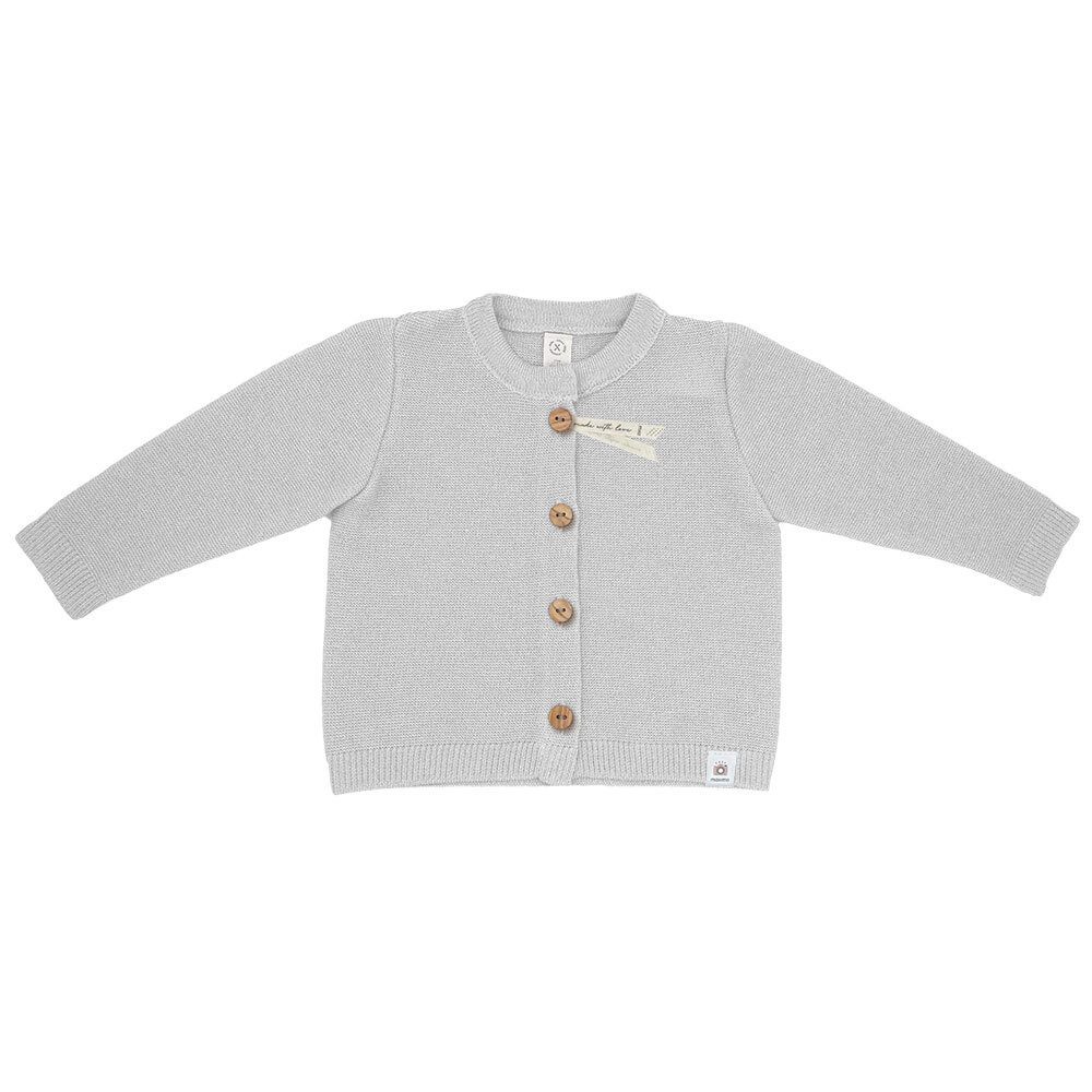 Fleecejacke GOTS BABY-Strickjacke, LL superdünn, Knöpfe