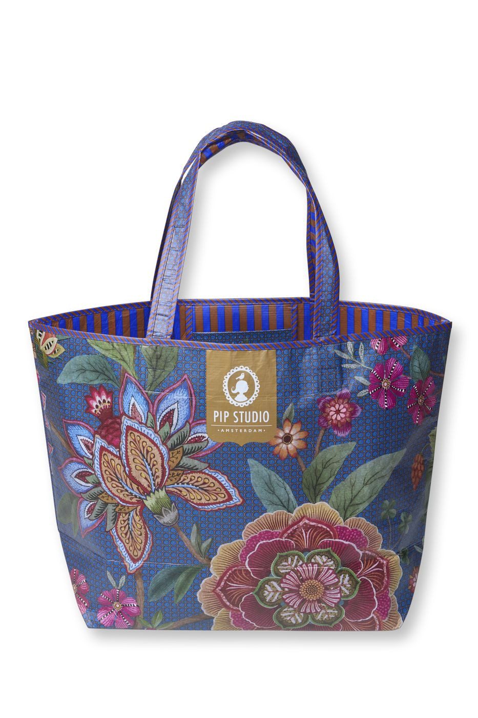 PiP Studio Strandtuch Strandtasche PIP Bombay Beachbag Dark Blue One size Dunkelblau, (1-St), Sport, Strand & Badehandtuch Liegetuch Saunatuch