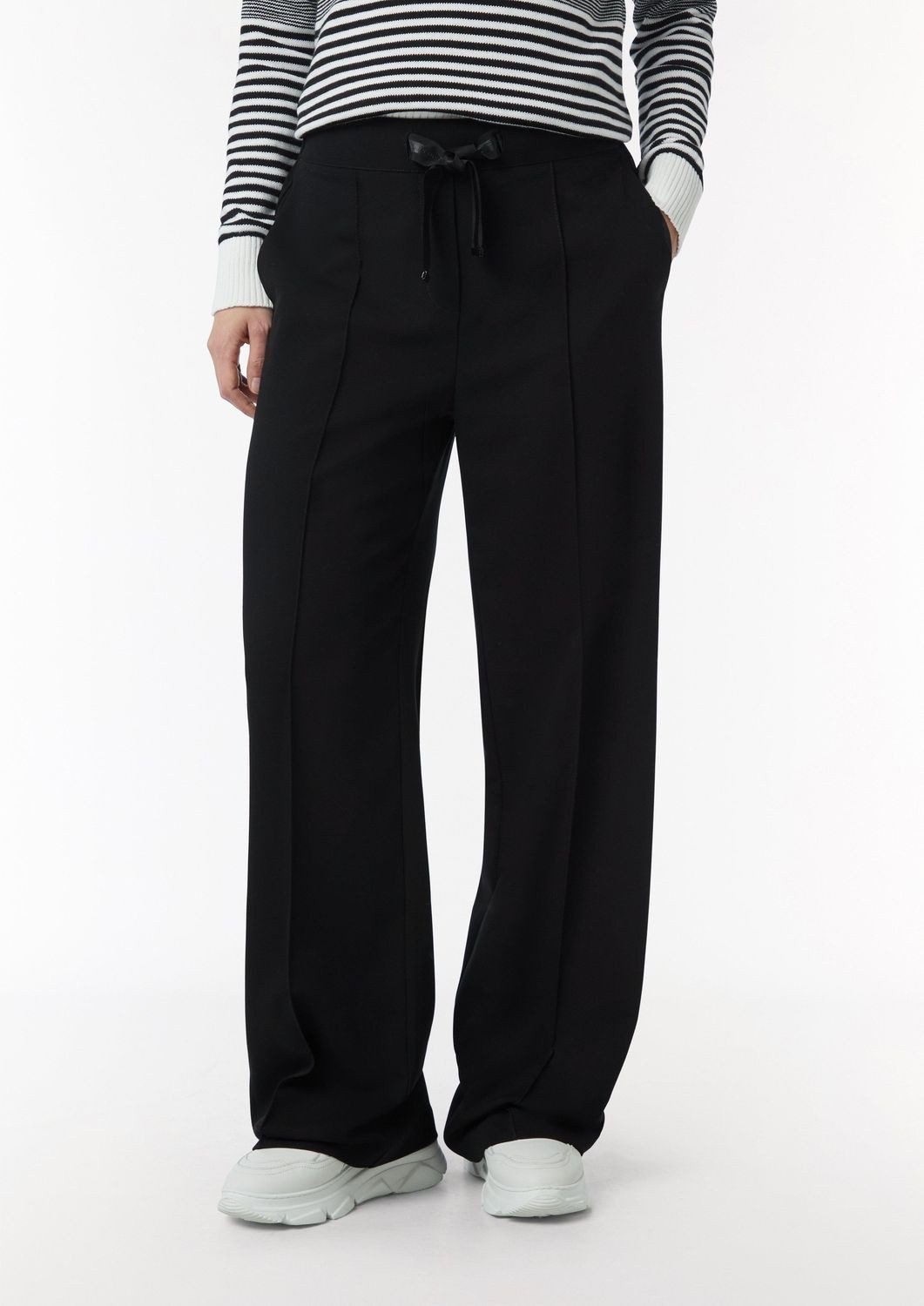 comma Stoffhose Casual (1-tlg) Wide Leg, Relaxed Fit, Bindeband, Taschen günstig online kaufen