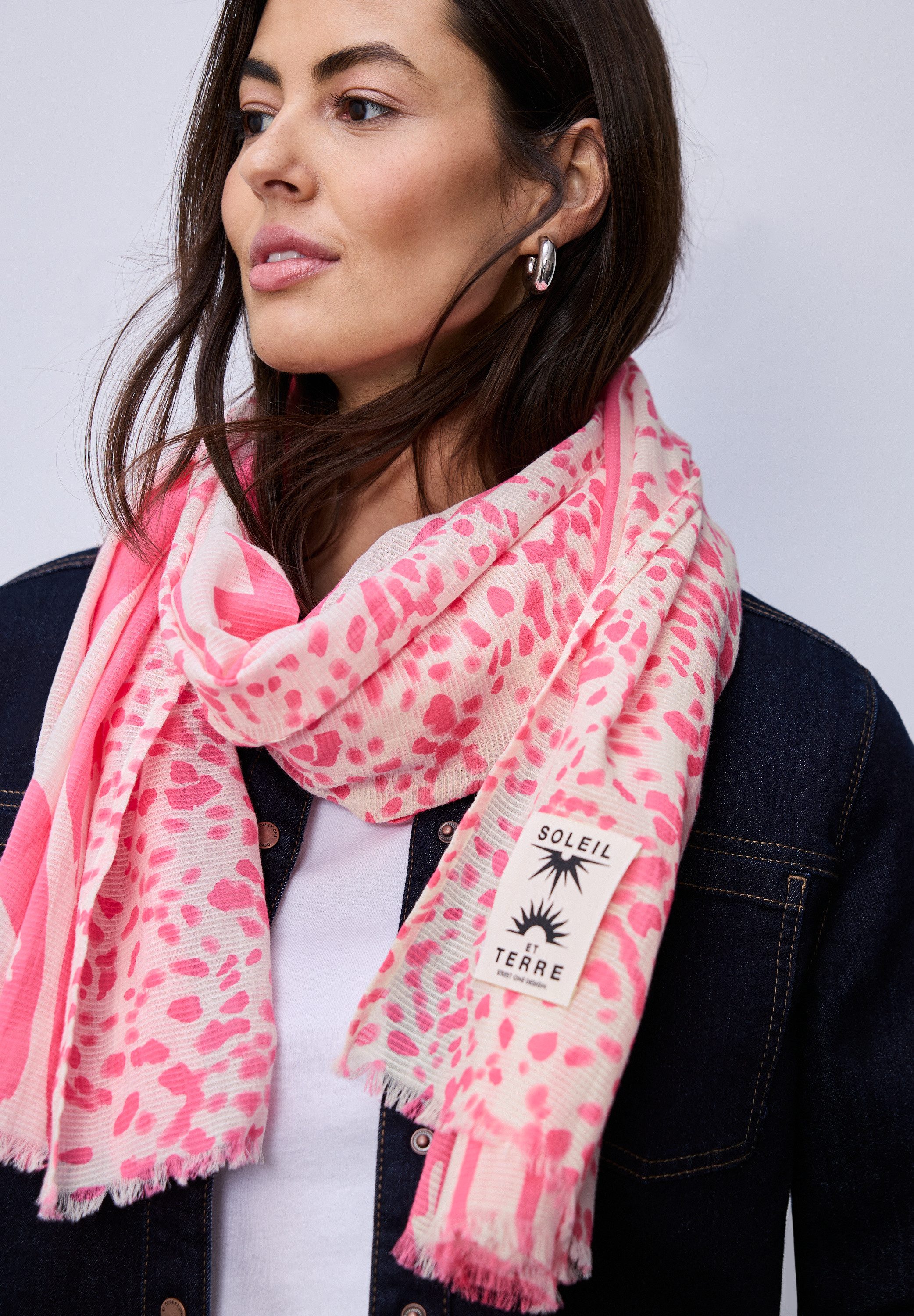 STREET ONE Schal, mit Mustermix