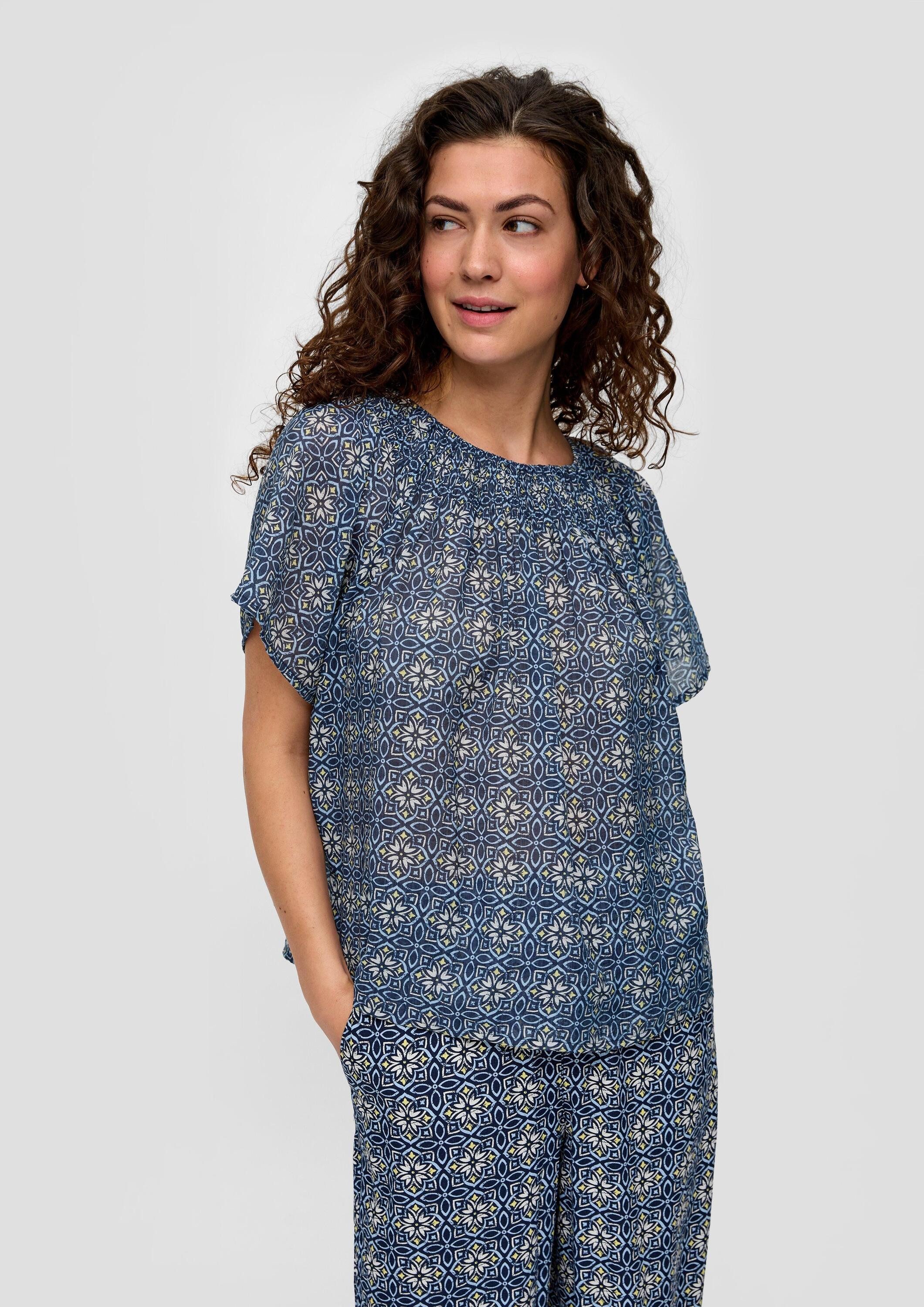 s.Oliver Kurzarmbluse Bluse (1-tlg) günstig online kaufen