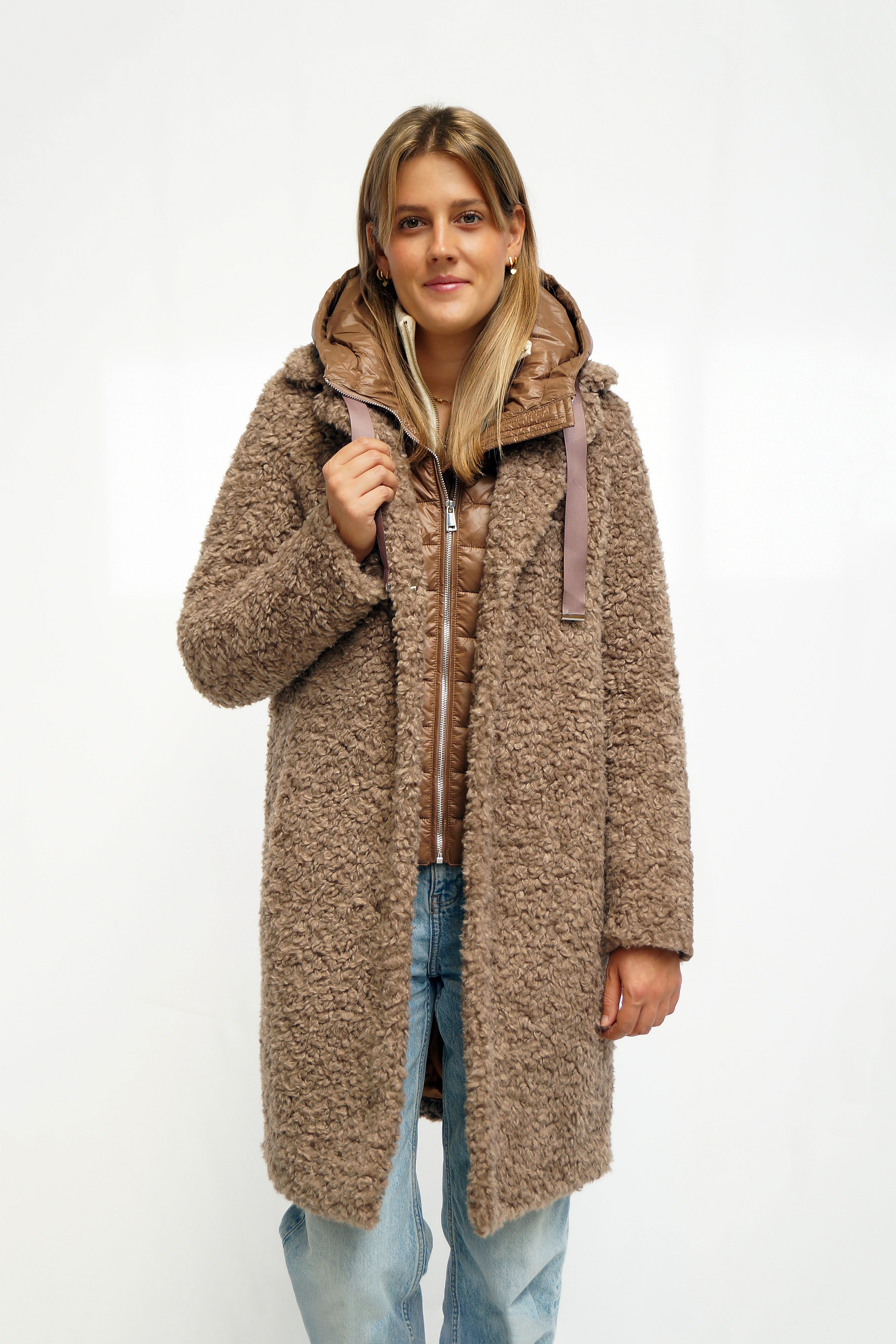 FUNK since 1776 Fellimitatmantel lang in hochwertiger Lammoptik mit abnehmb günstig online kaufen