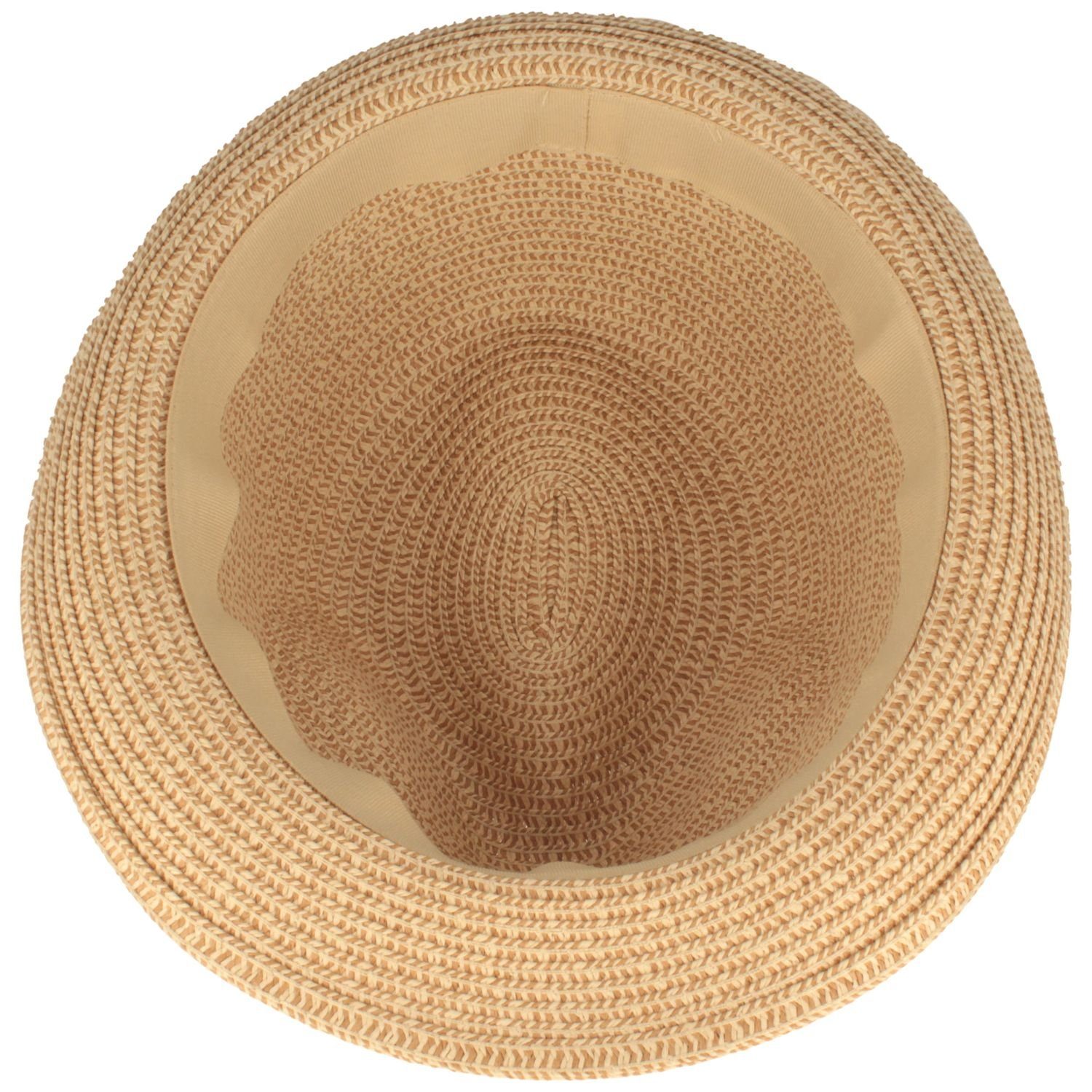 Breiter Strohhut knautschbarer Borten-Trilby